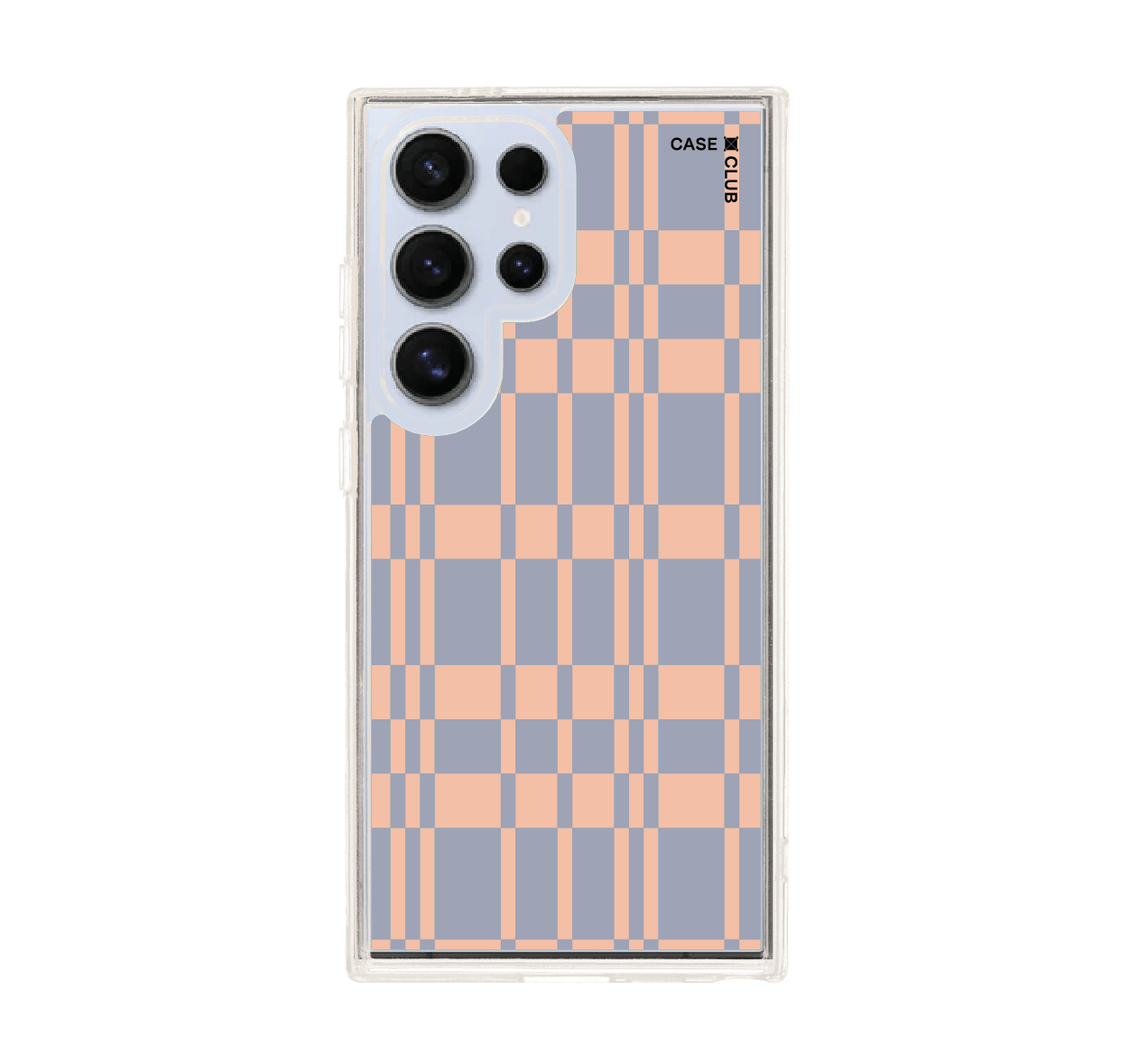 asymmetric orange & blue grid