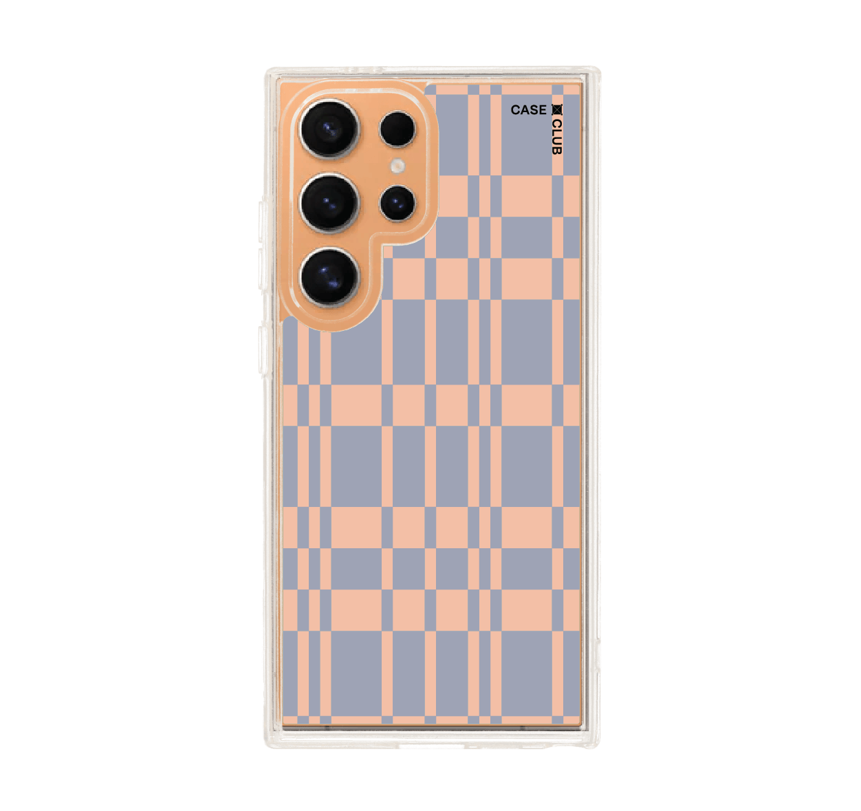 asymmetric orange & blue grid