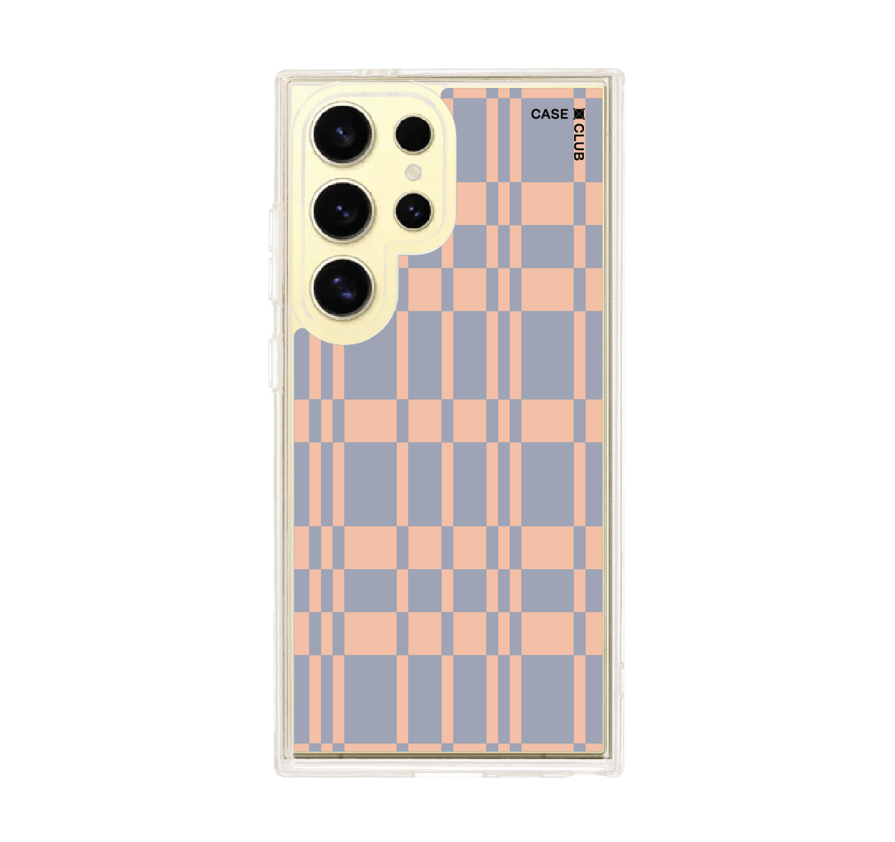 asymmetric orange & blue grid