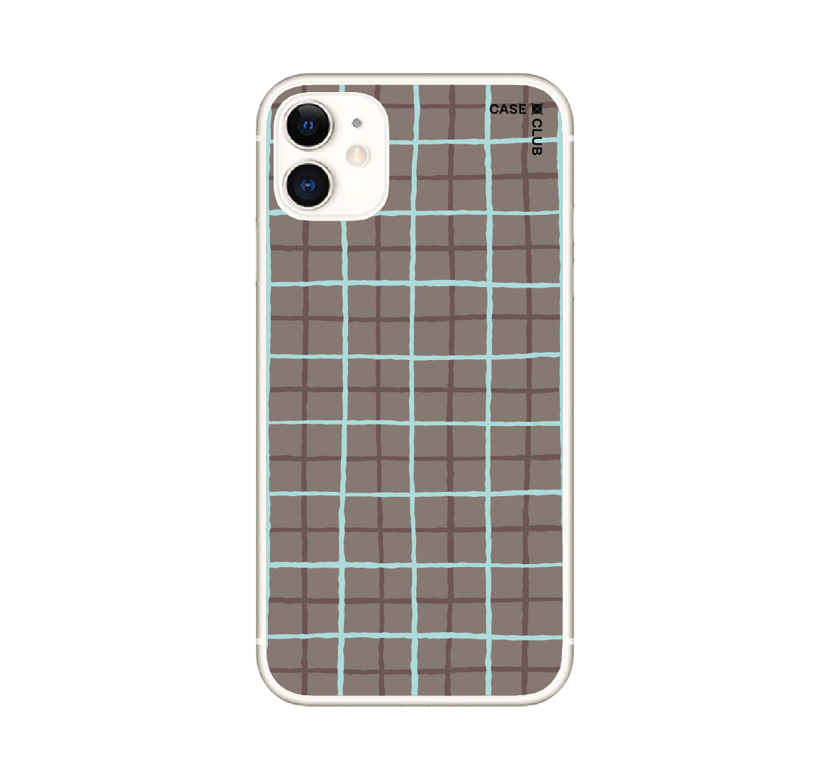 เคสใส iphone 11 แถบน้ำเงินน้ำตาล