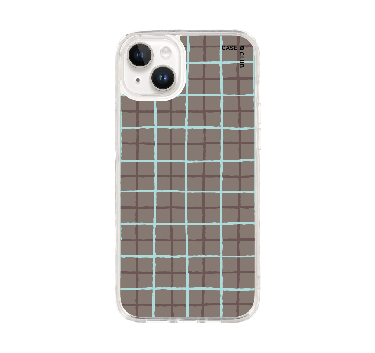 เคสใส iPhone 14 Plus แถบน้ำเงินน้ำตาล