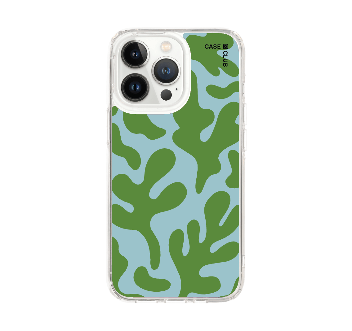 เคสใส iPhone 13 Pro ลายอิสระฟ้าเขียว