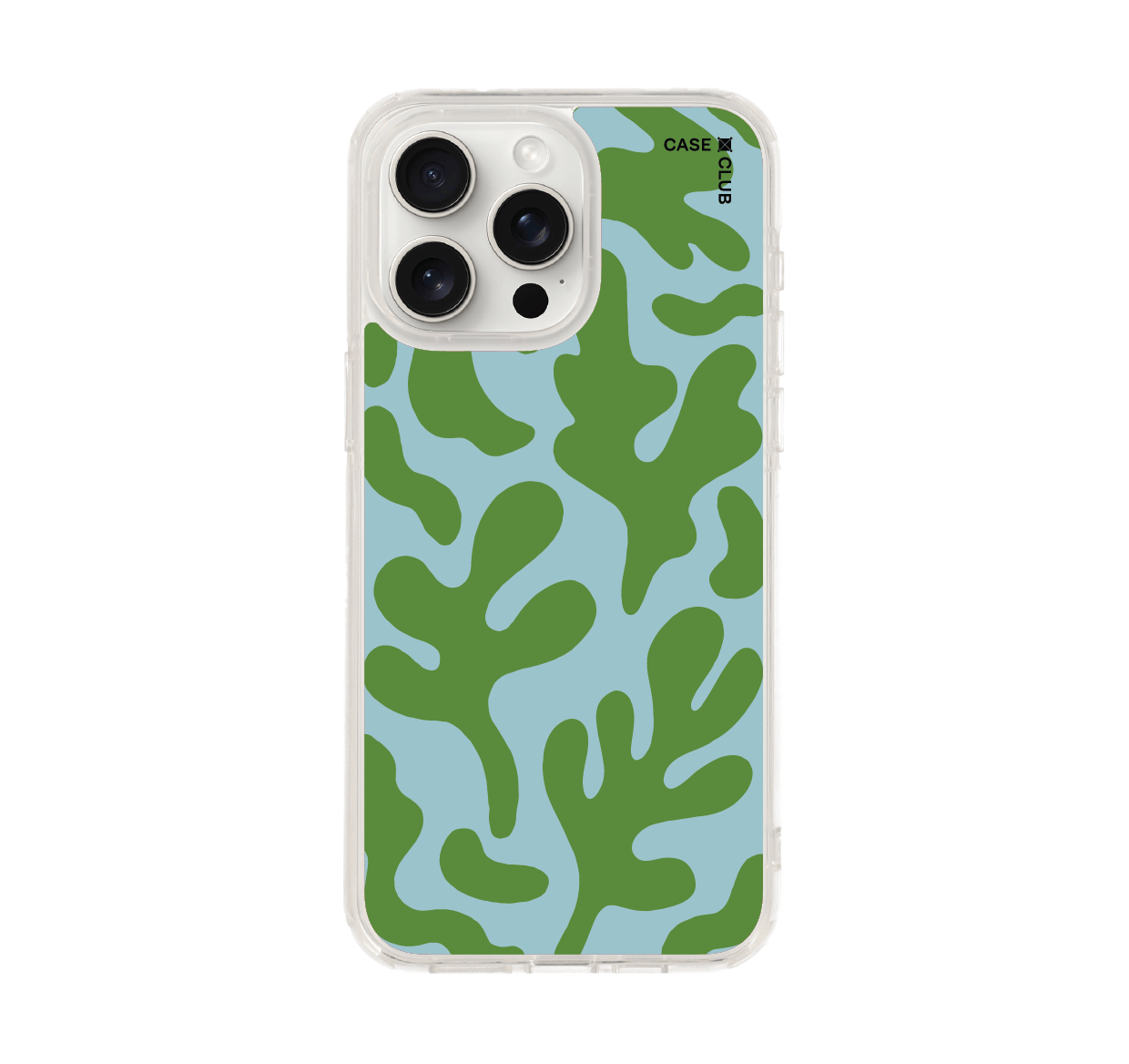 เคสใส iphone 15 pro max ลายอิสระฟ้าเขียว