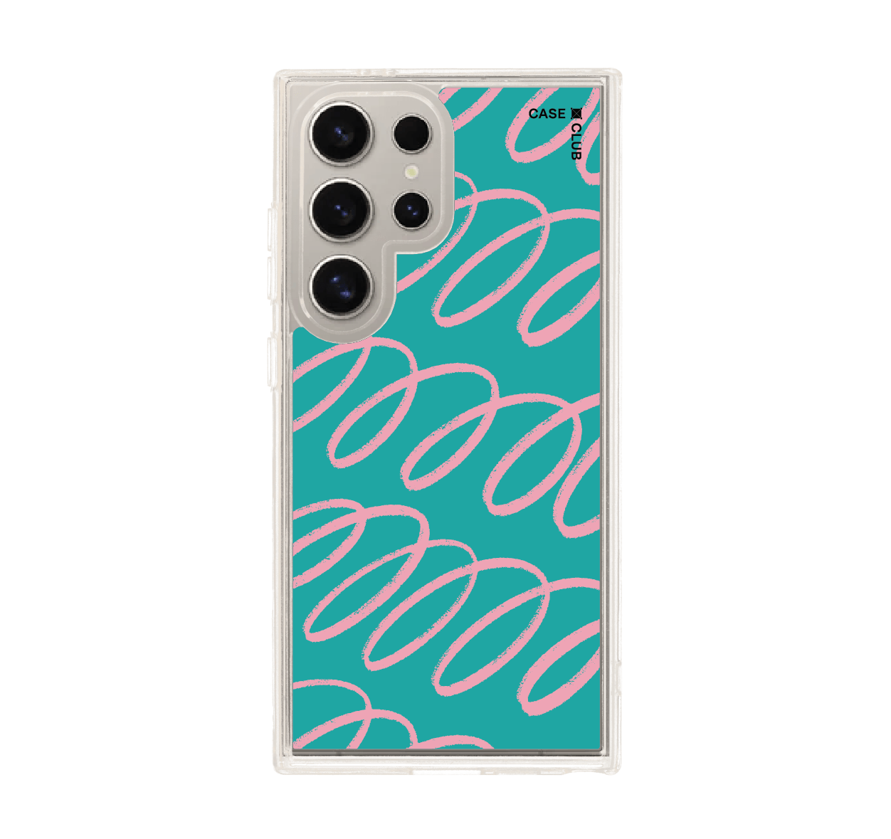 เคสใส samsung s24 ultra magsafe ลายโค้งฟ้าชมพู