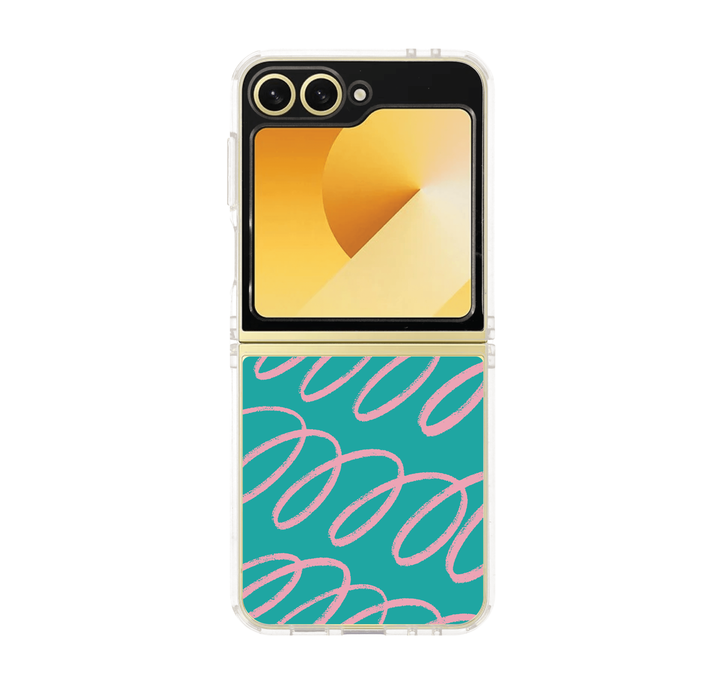 blue & pink curvy pattern