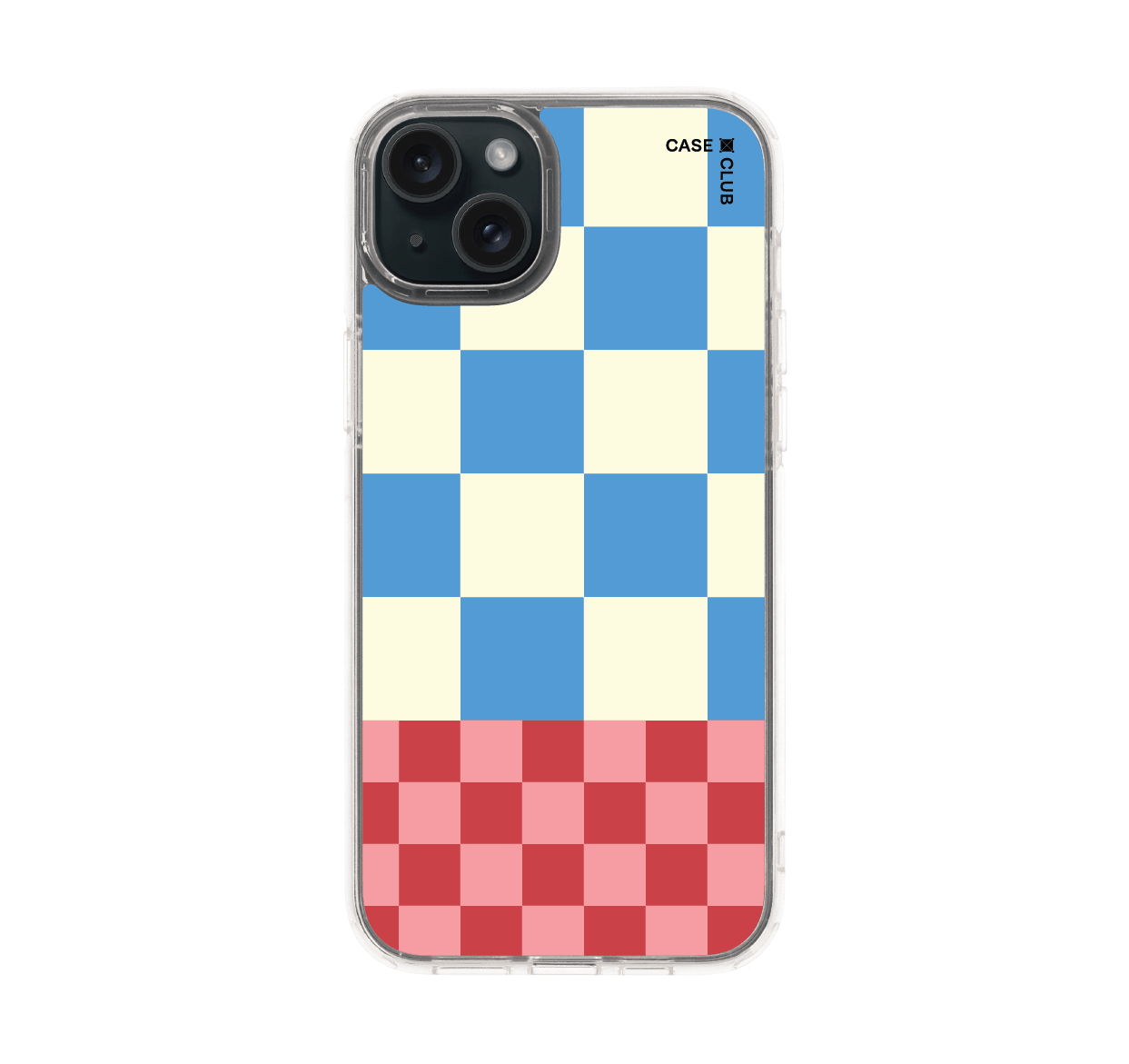 blue & red collage grid pattern