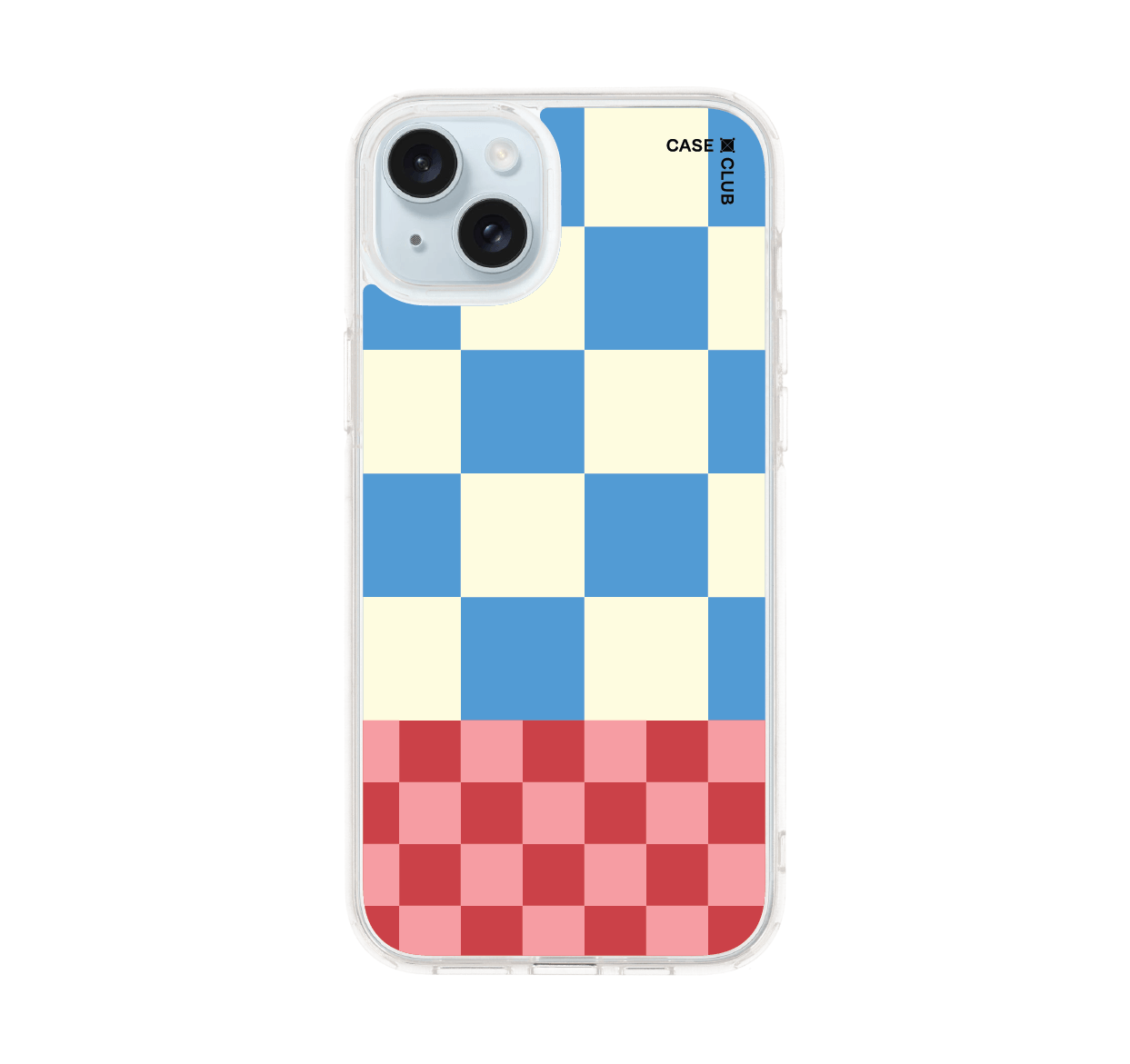 blue & red collage grid pattern