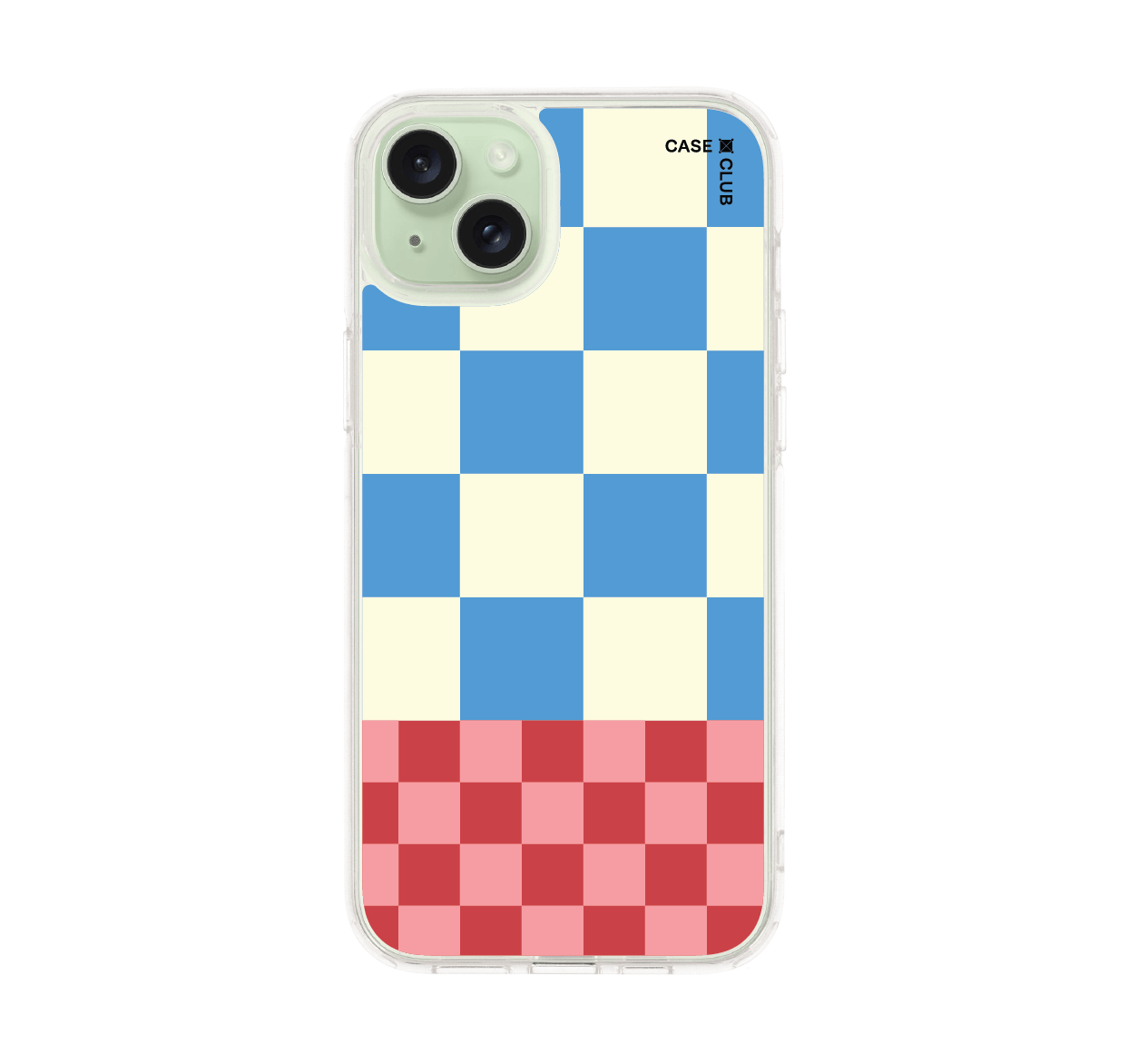 blue & red collage grid pattern