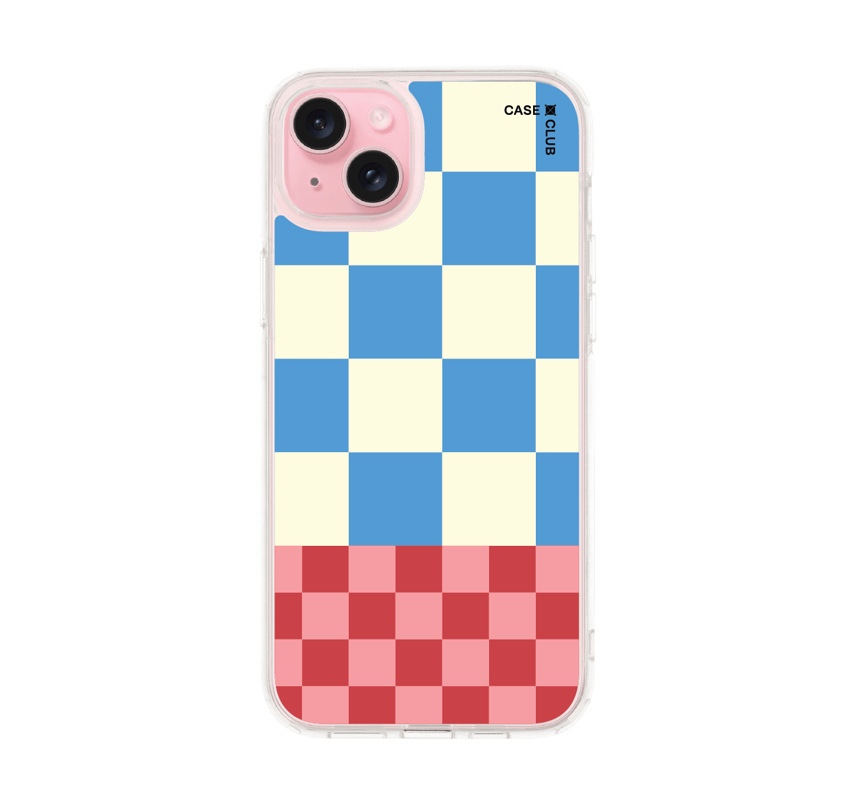blue & red collage grid pattern