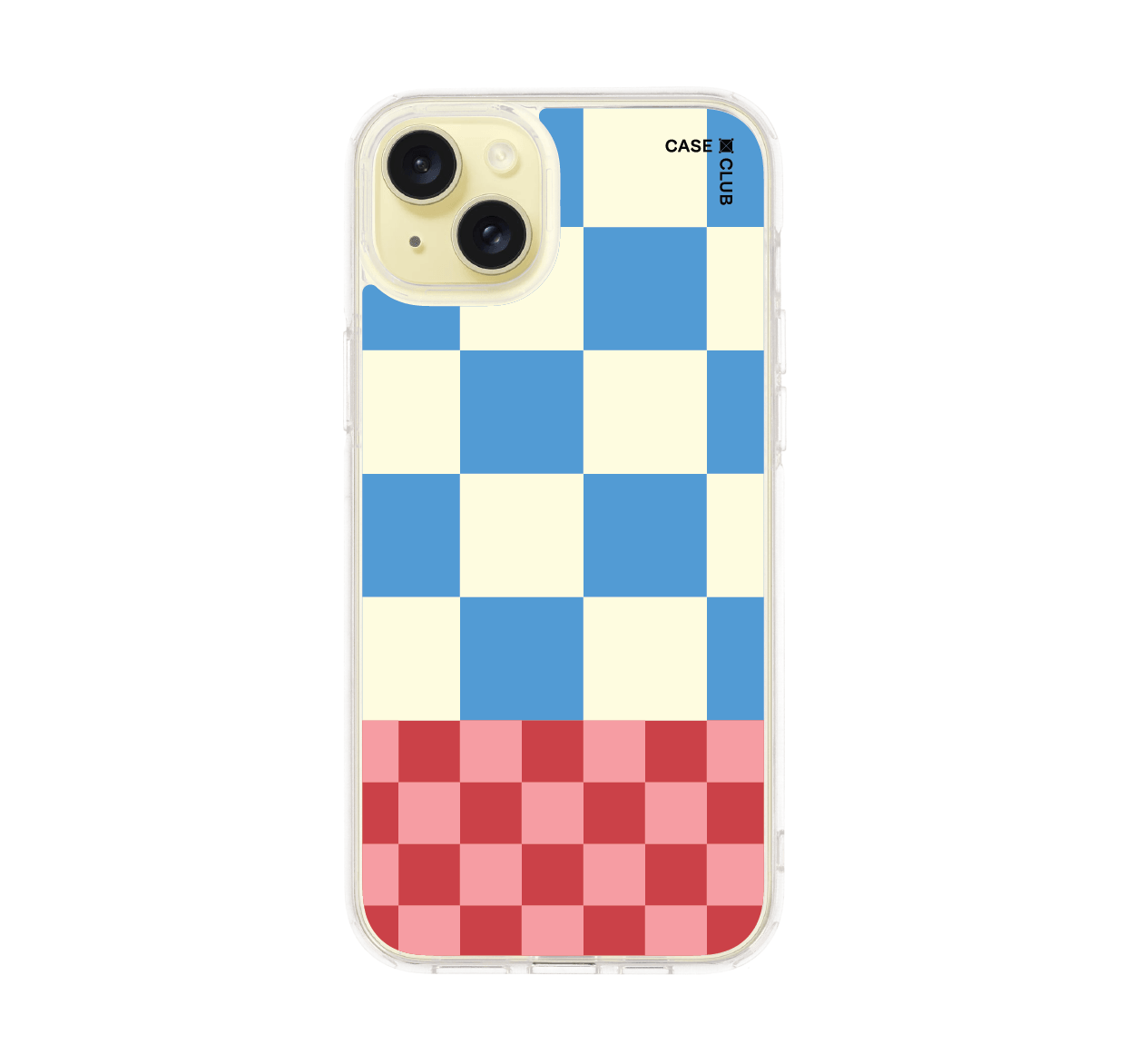 blue & red collage grid pattern