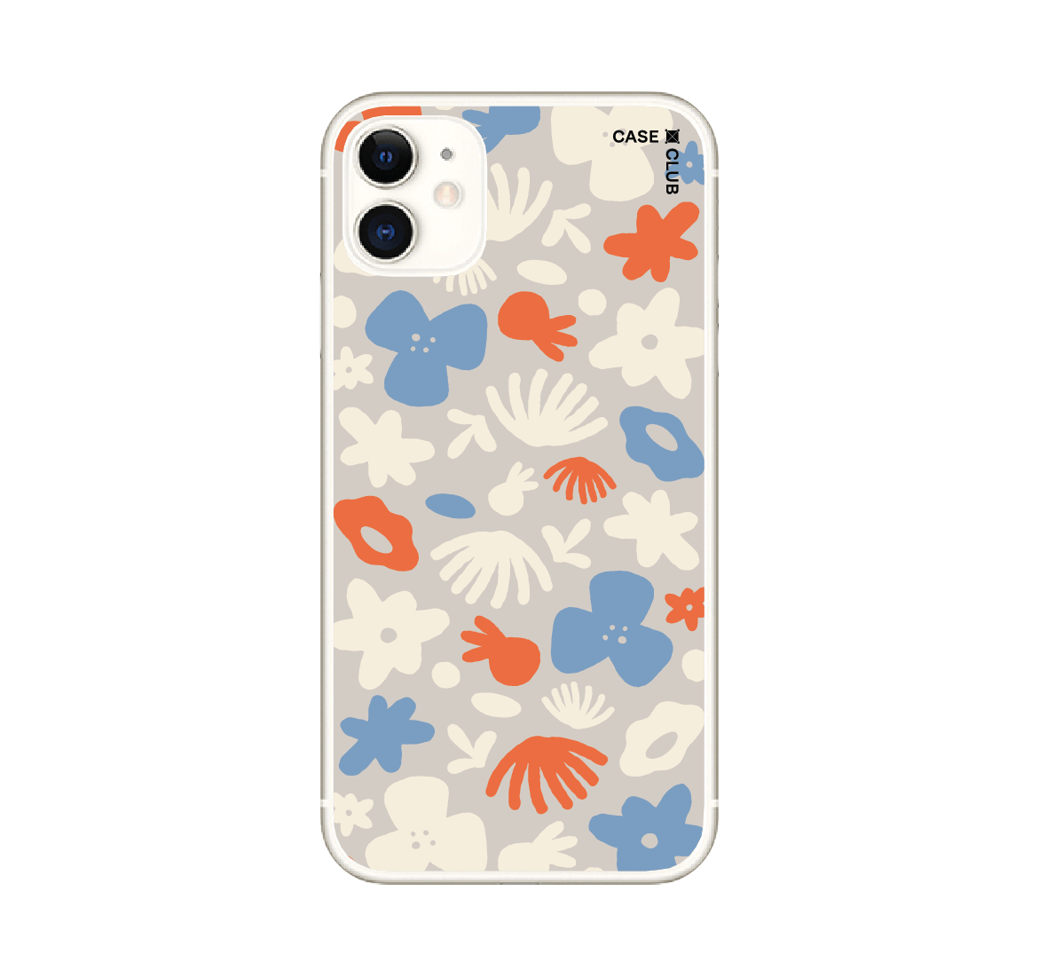 เคสใส iPhone 11 ลายดอกไม้สีน้ำเงินเข้ม