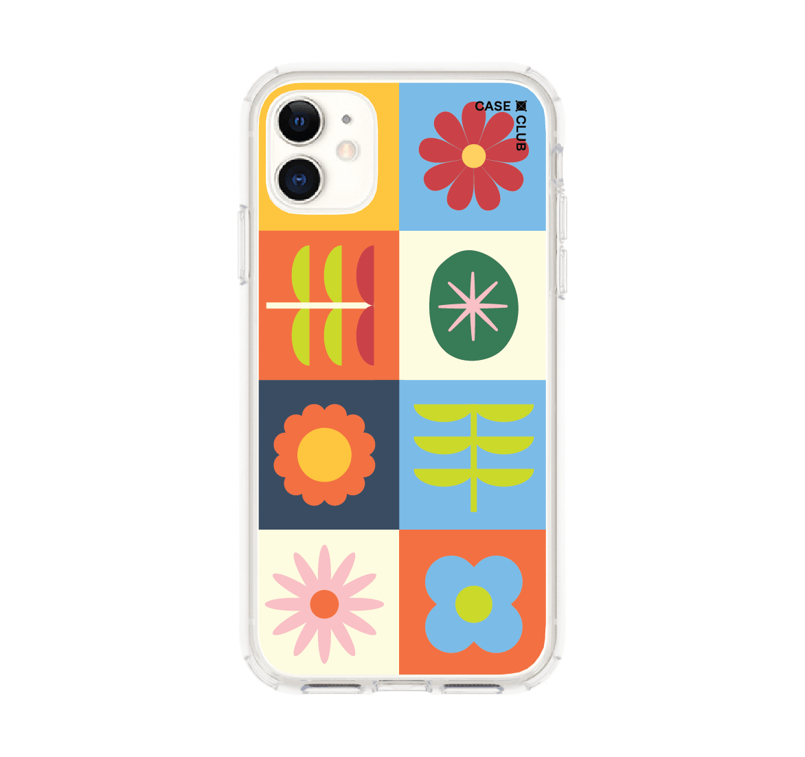 เคสใส iphone 11 ตารางดอกไม้