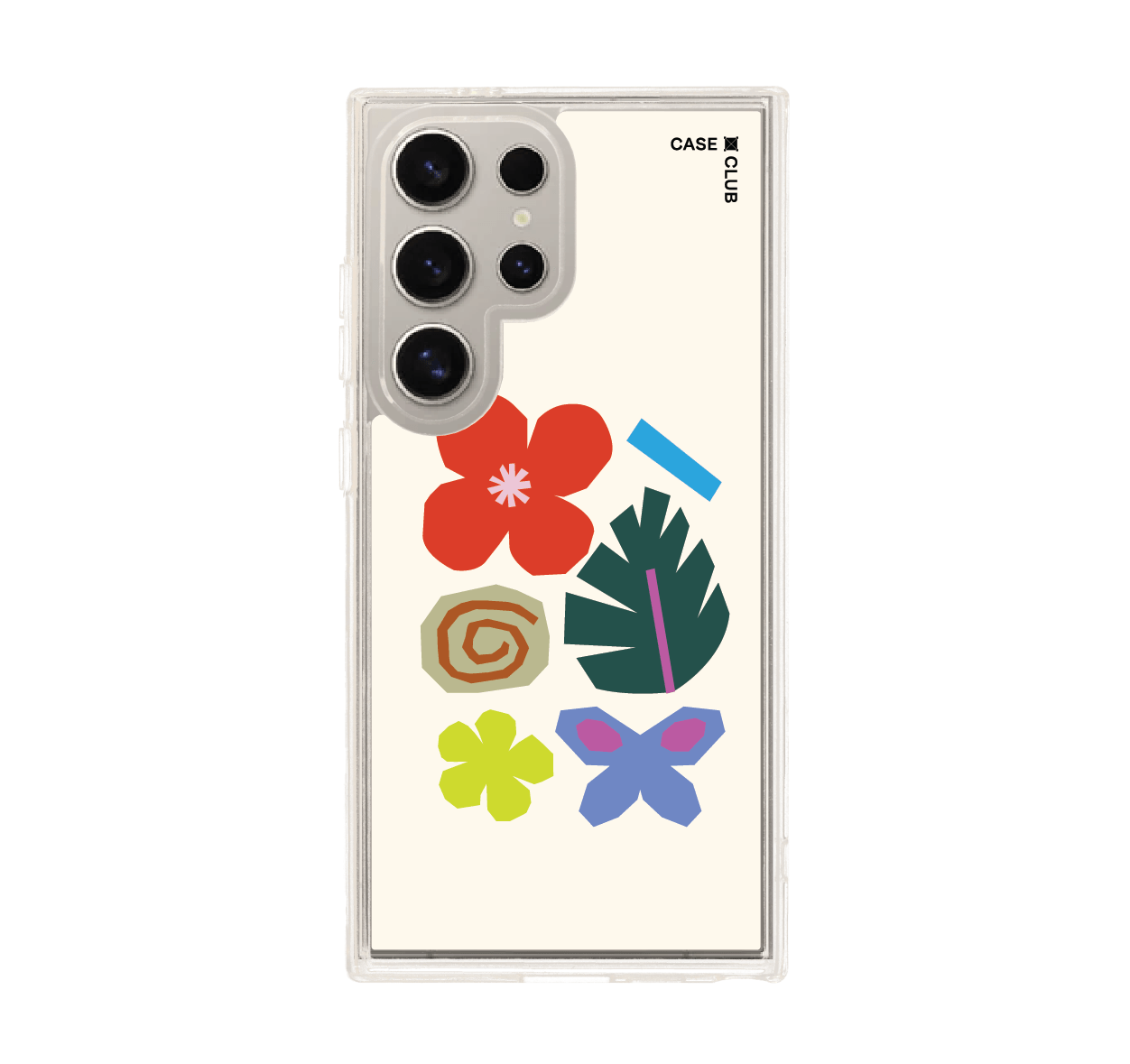 เคสใส samsung s24 ultra magsafe สติ๊กเกอร์ดอกไม้