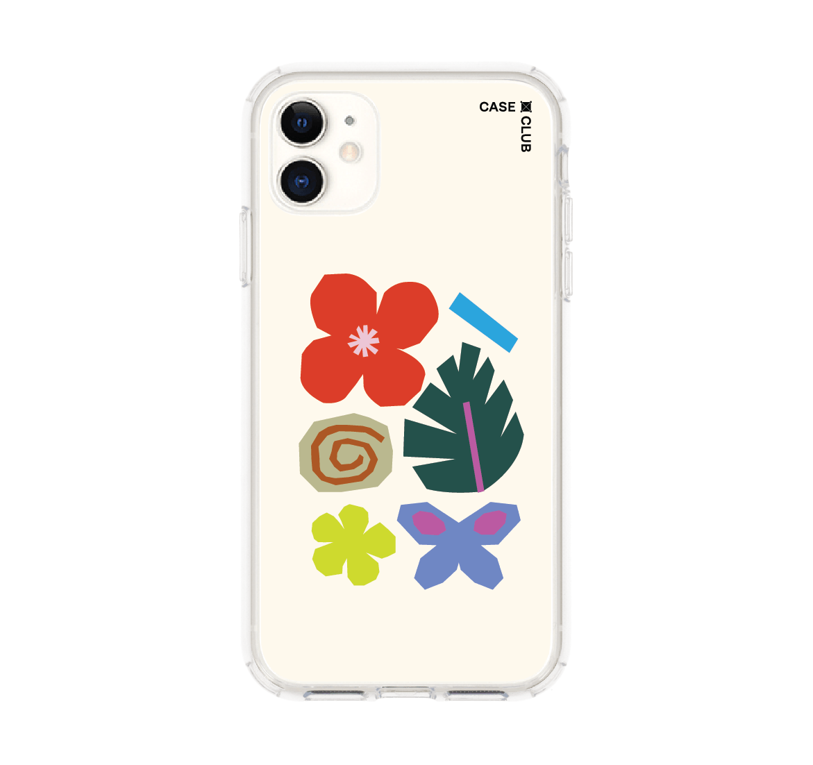 เคสใส iphone 11 สติ๊กเกอร์ดอกไม้