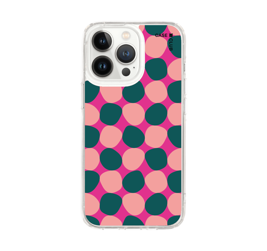 เคสใส iphone 13 pro ลายจุดชมพู