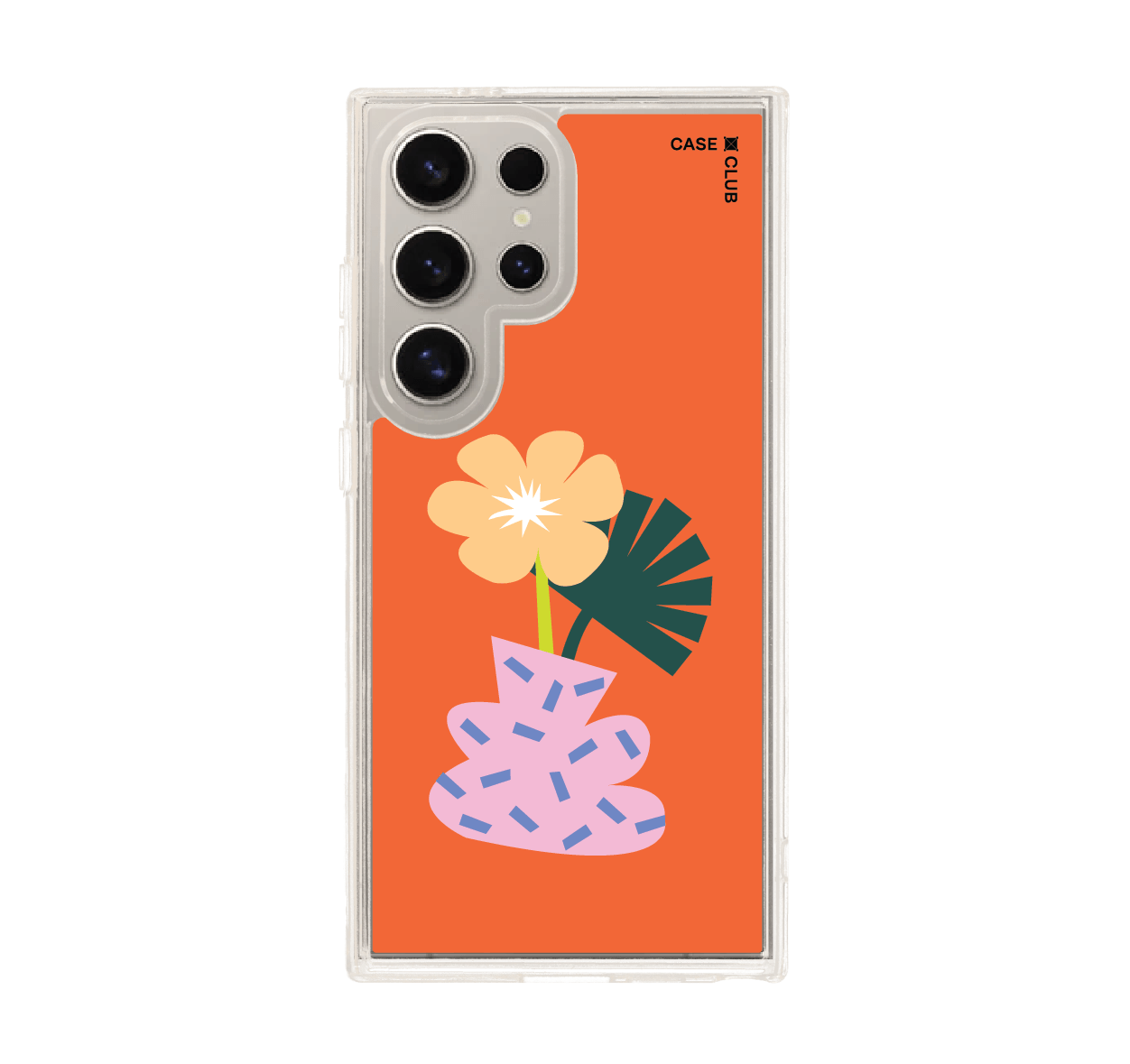 เคสใส samsung s24 ultra magsafe แจกันดอกไม้วาด