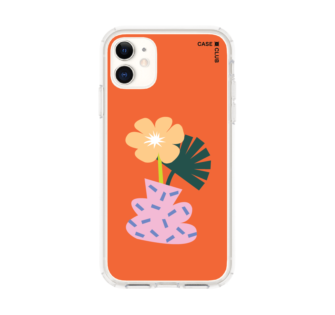 เคสใส iphone 11 แจกันดอกไม้วาด