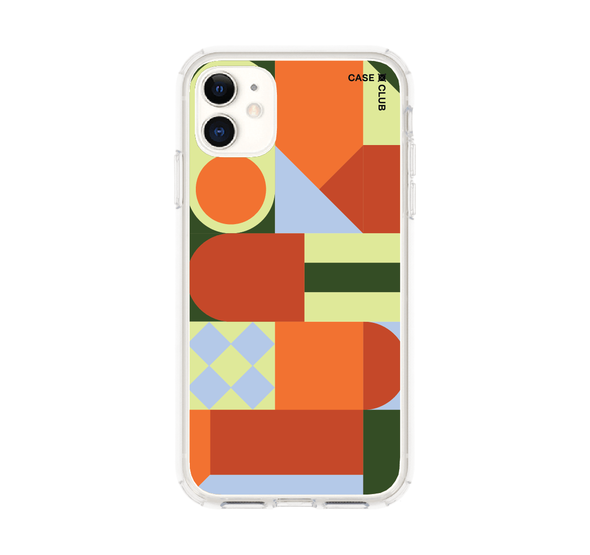 เคสใส iPhone 11 เรขาคณิตสี
