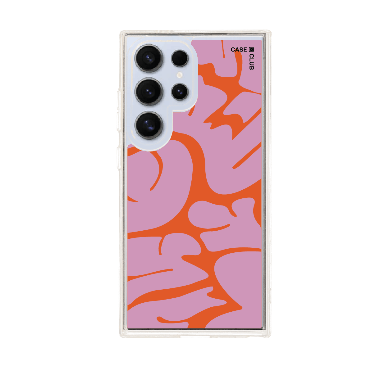 pink & orange leaf prints