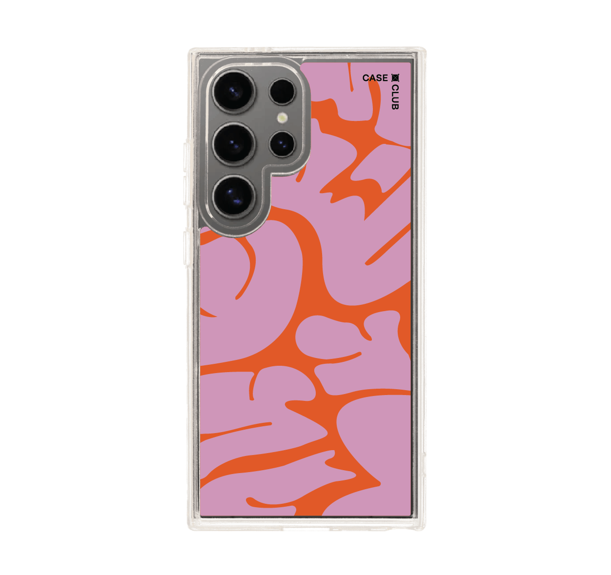 pink & orange leaf prints