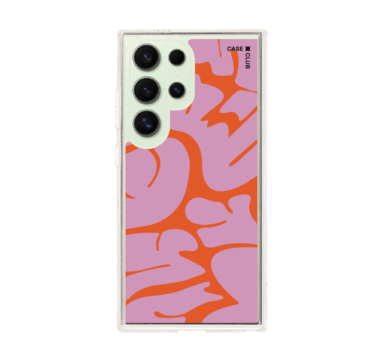 pink & orange leaf prints