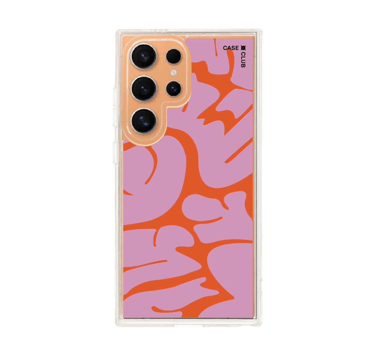 pink & orange leaf prints
