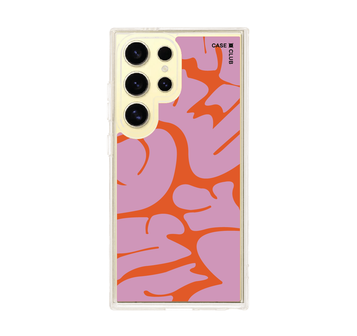 pink & orange leaf prints