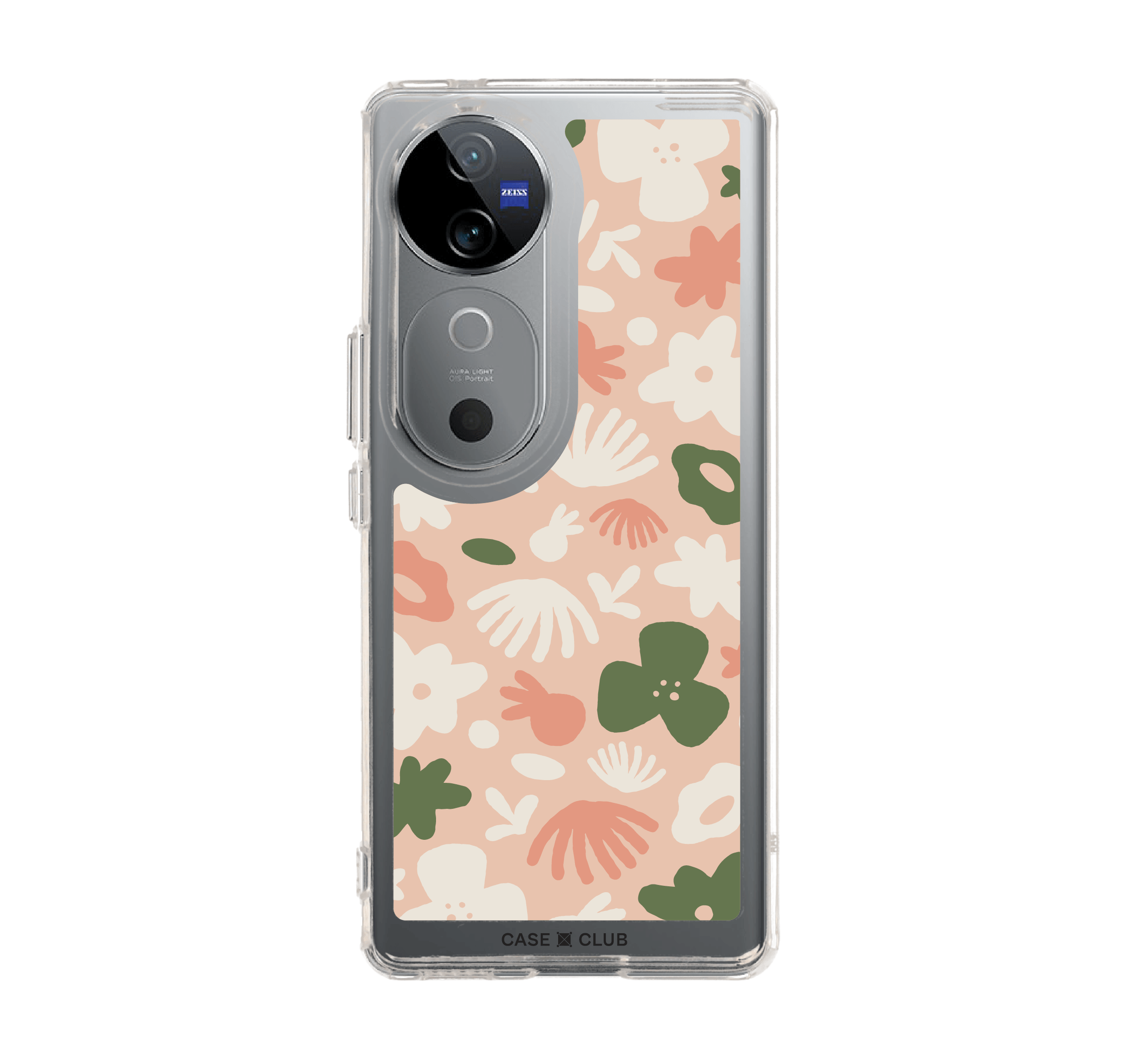 เคสใส vivo v40 5g ดอกไม้ชมพู