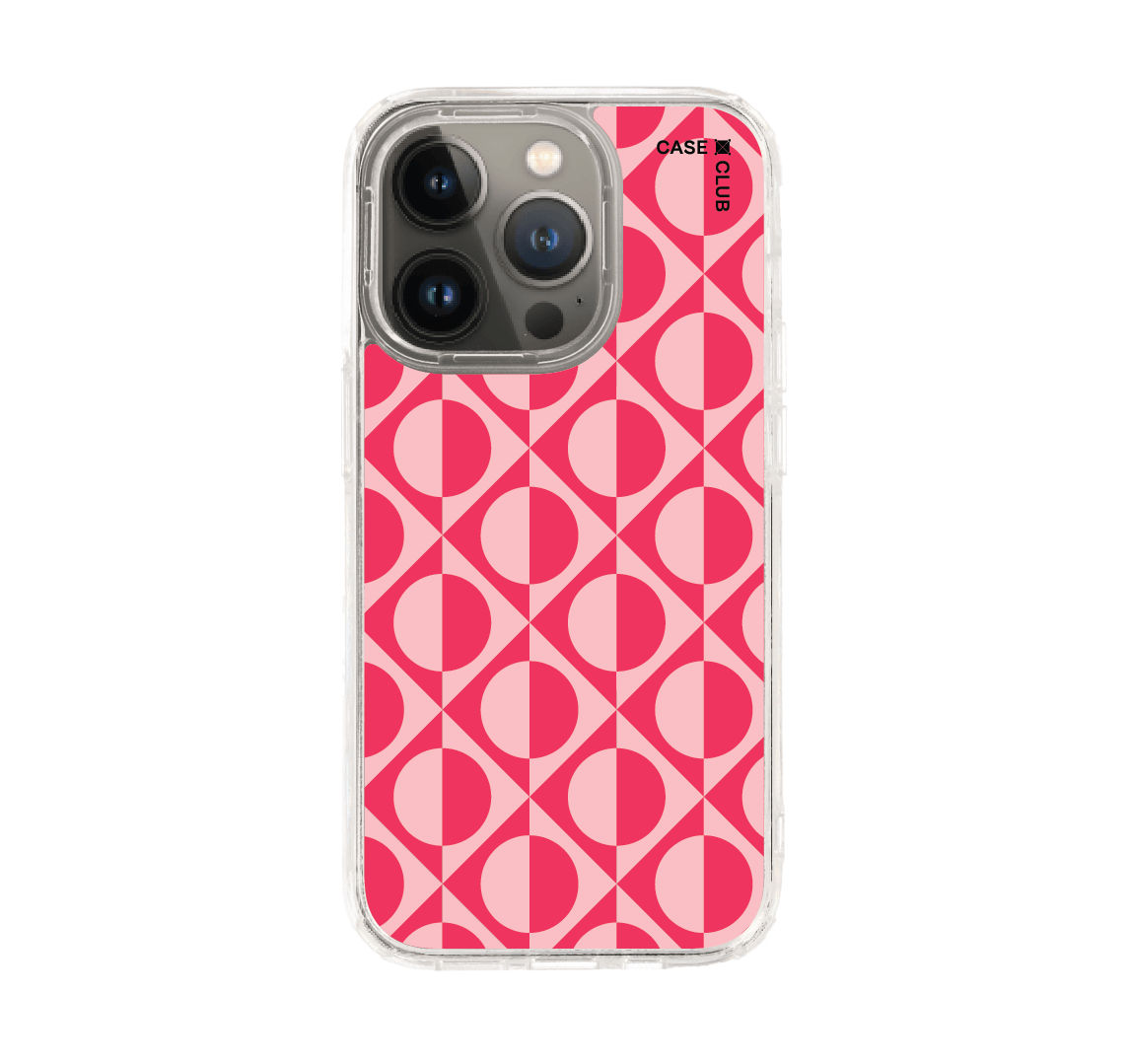 red & pink contrast geometry