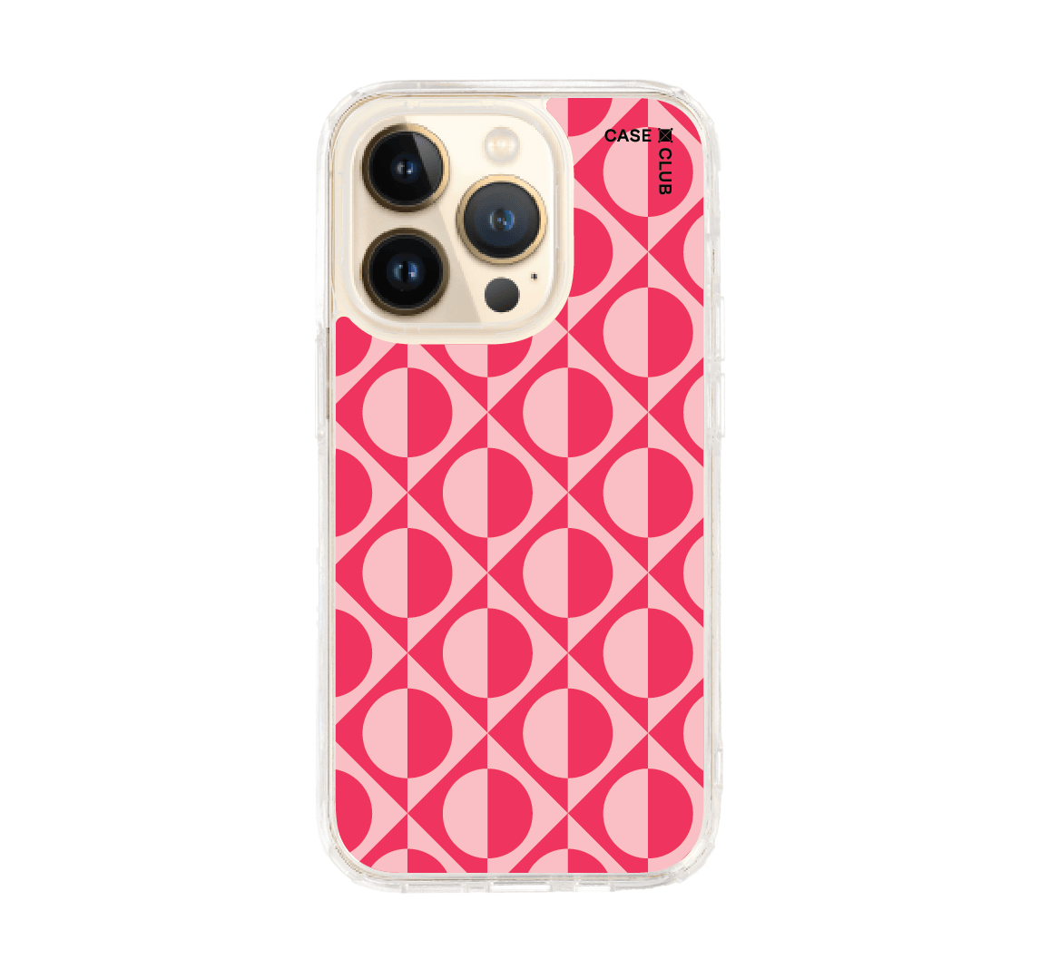 red & pink contrast geometry