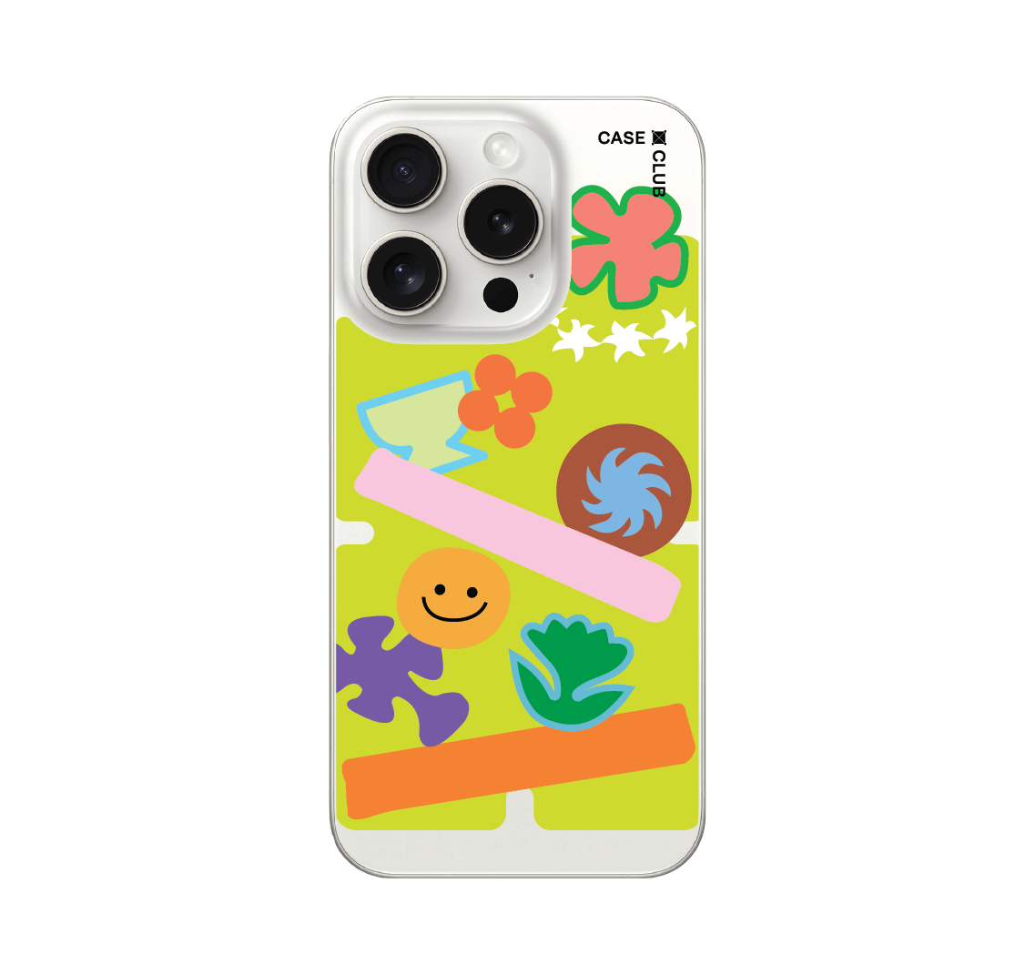 เคสใส iphone 15 pro สติ๊กเกอร์ยิ้ม