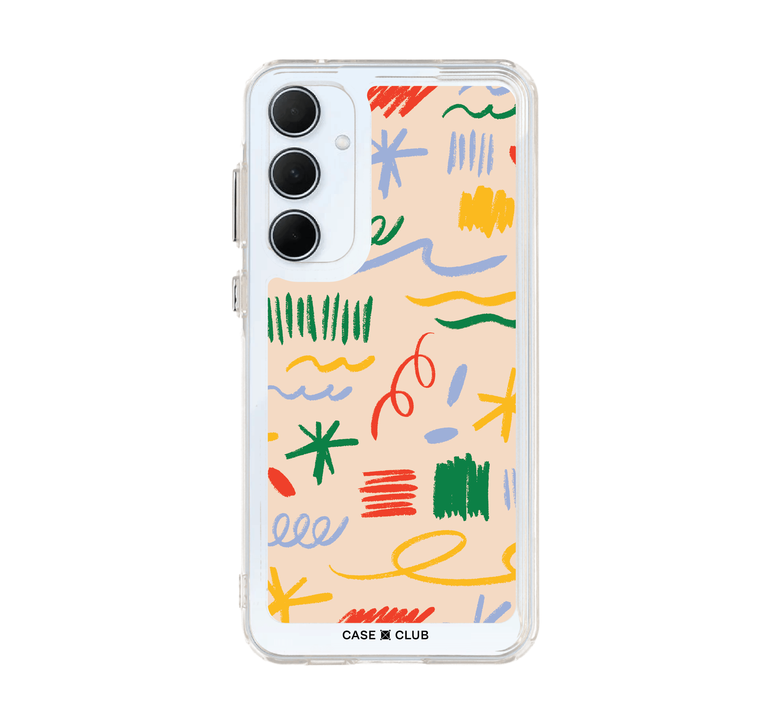 samsung galaxy a55 clear case warm shade brush