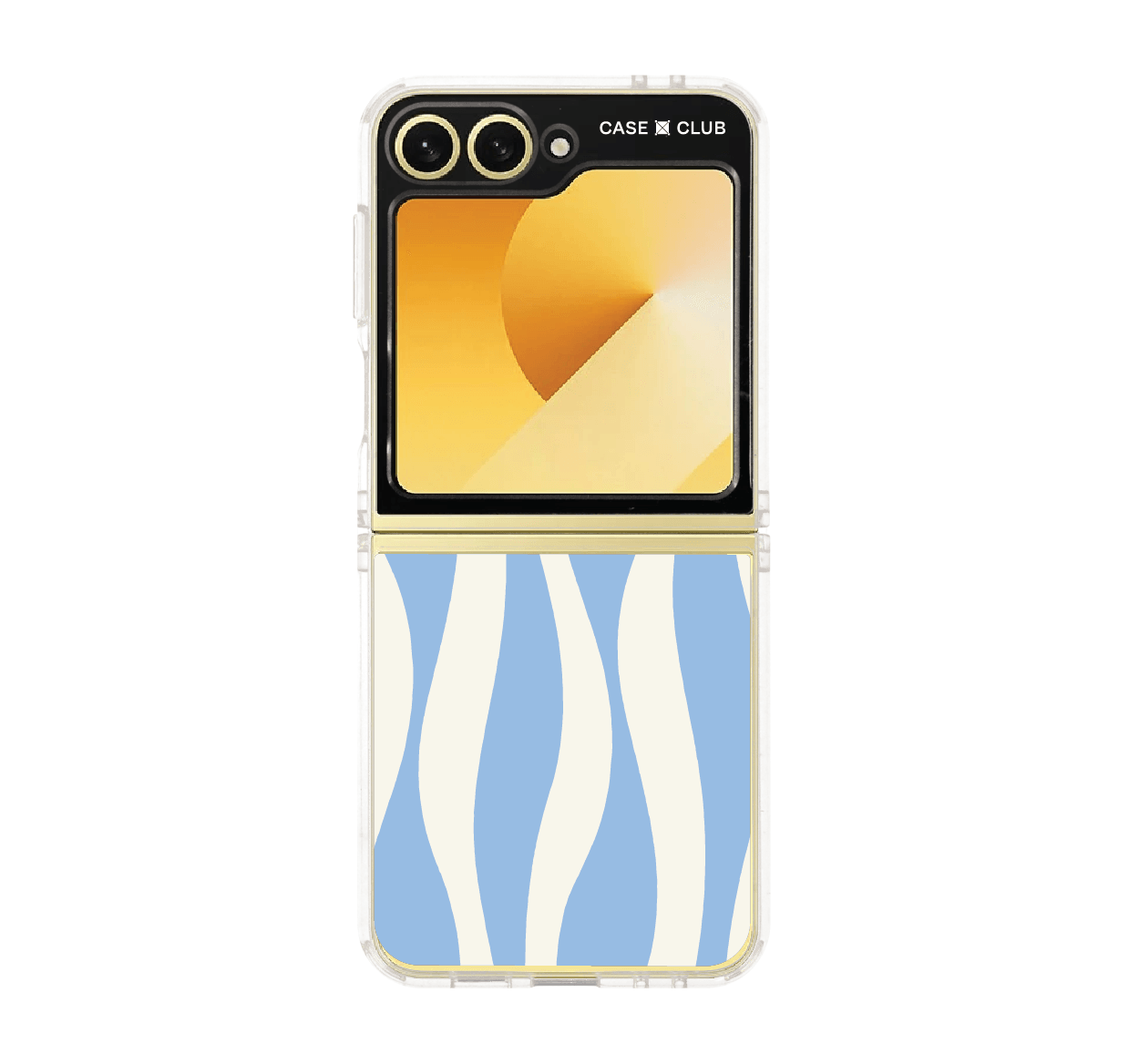white & blue wavy pattern