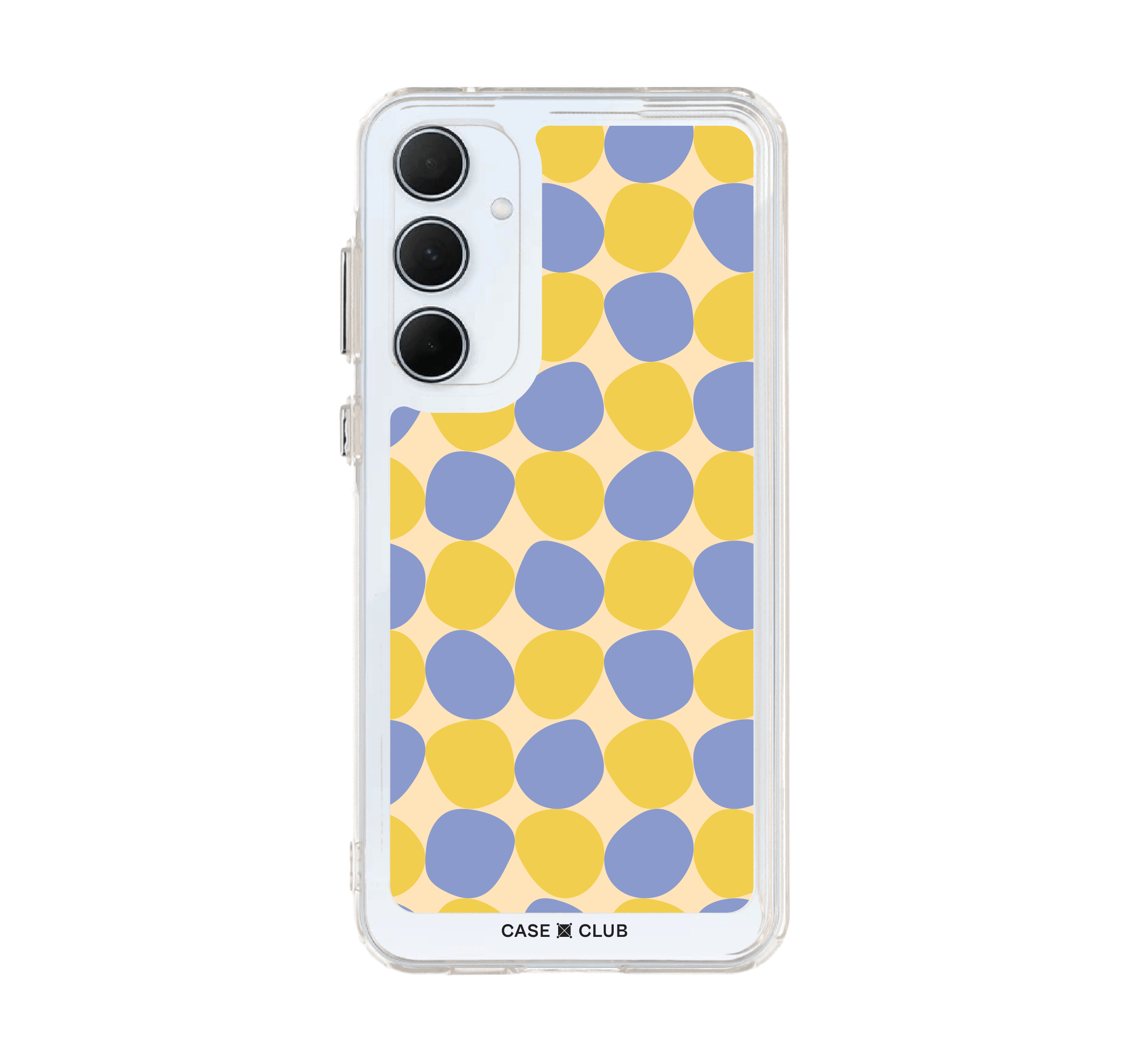 เคสใส samsung a55 ลายจุด สีเหลือง