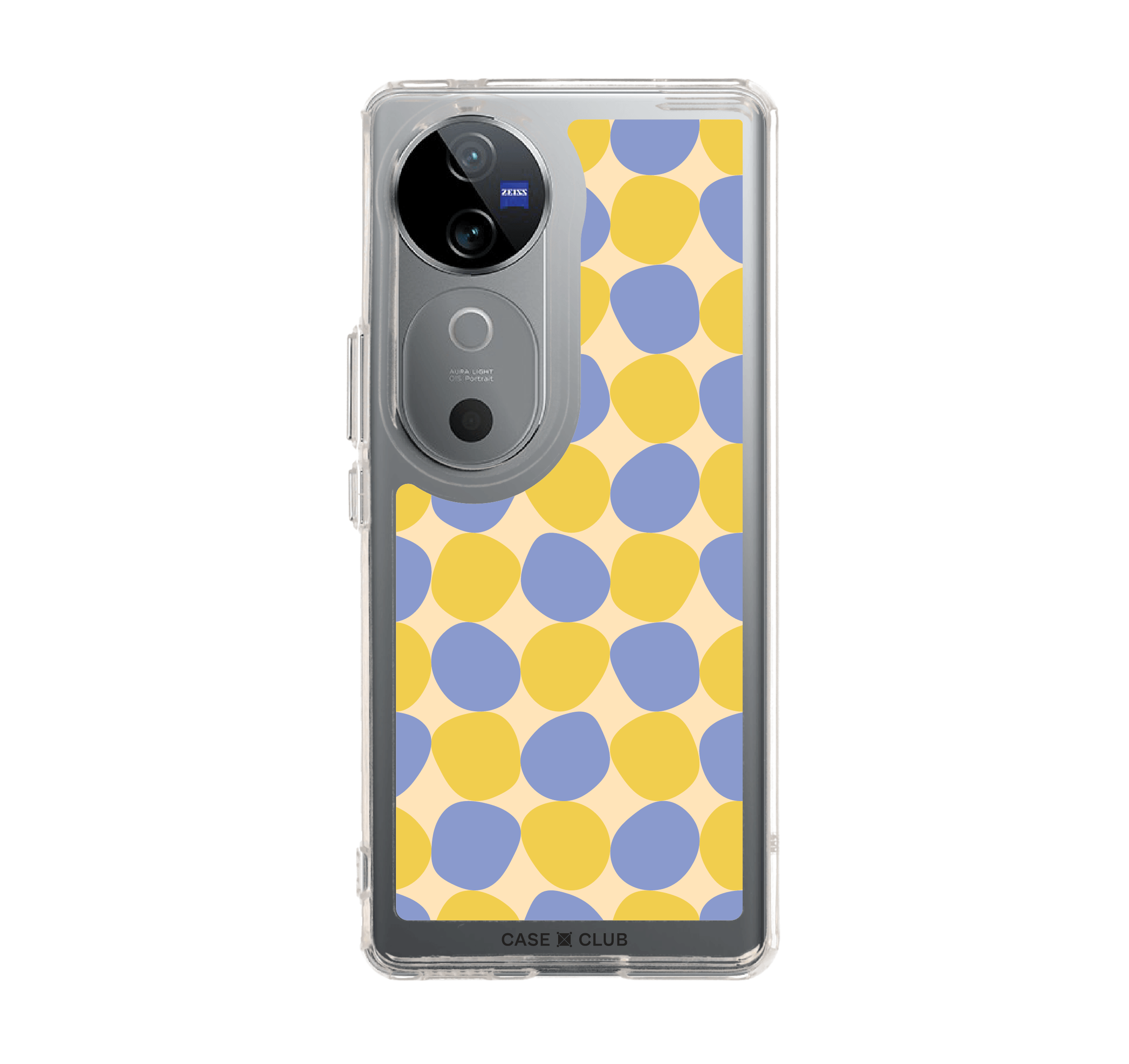 เคสใส vivo v40 5g ลายจุด สีเหลือง