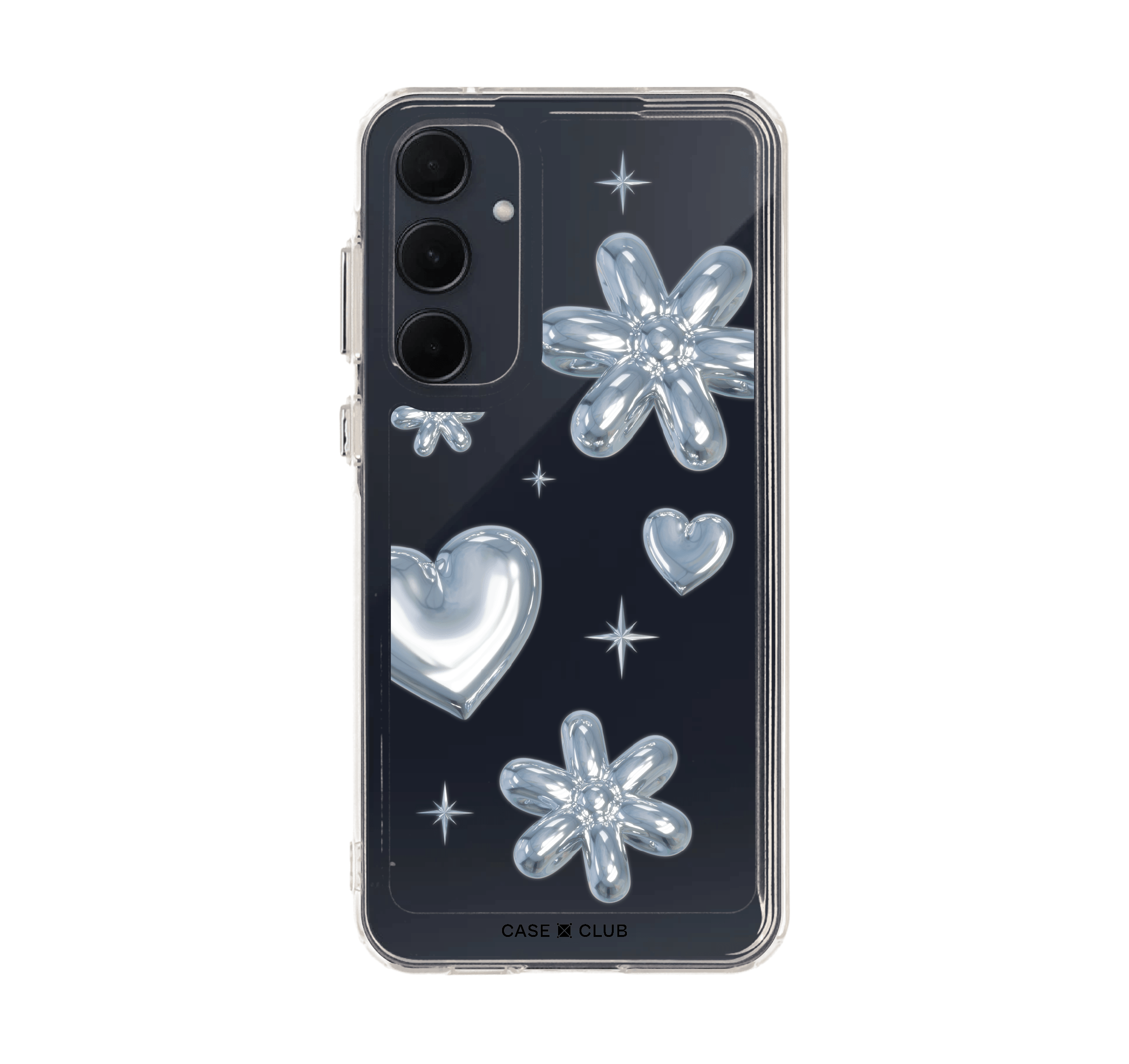 flower & heart metallic balloons