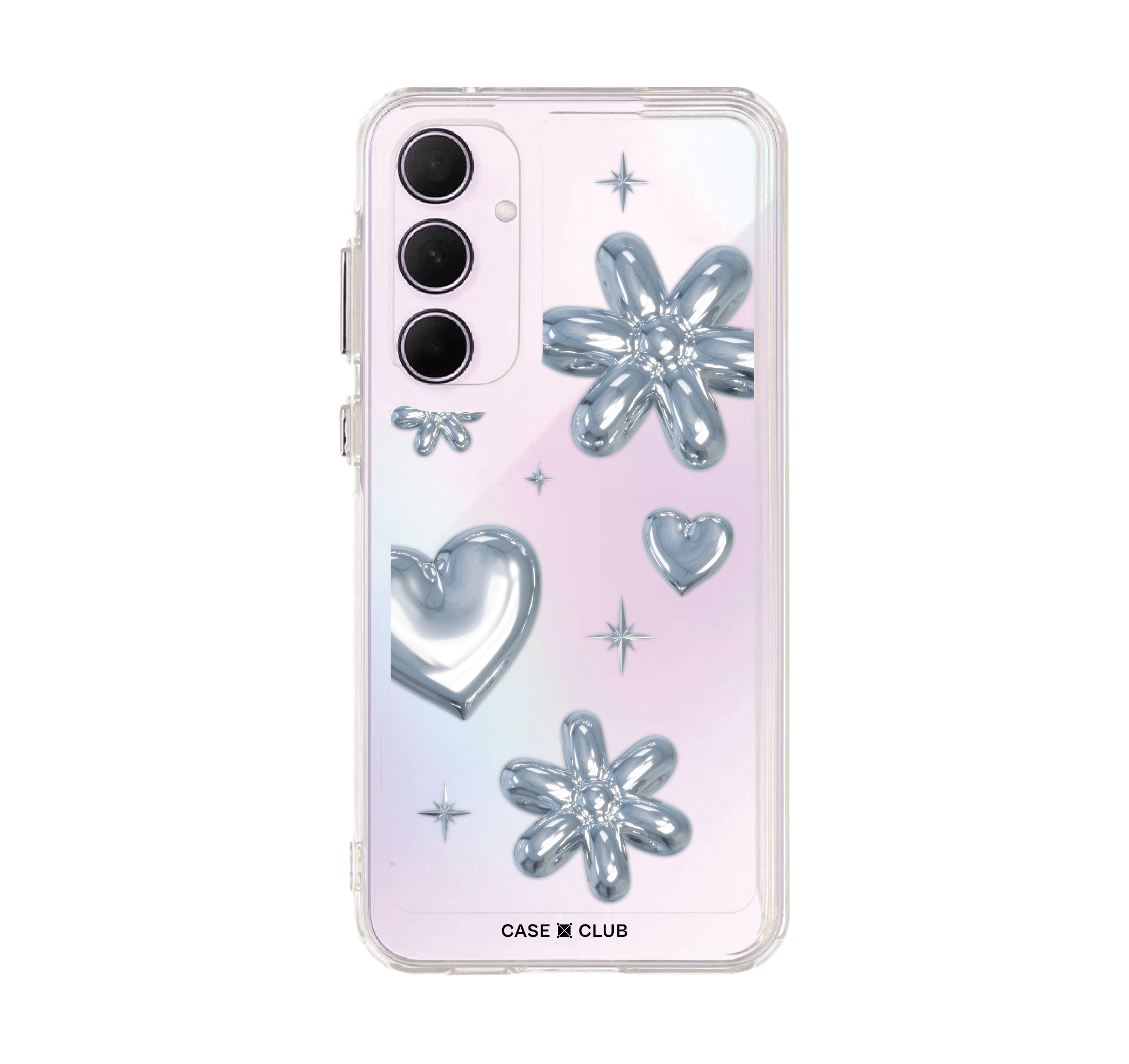 flower & heart metallic balloons