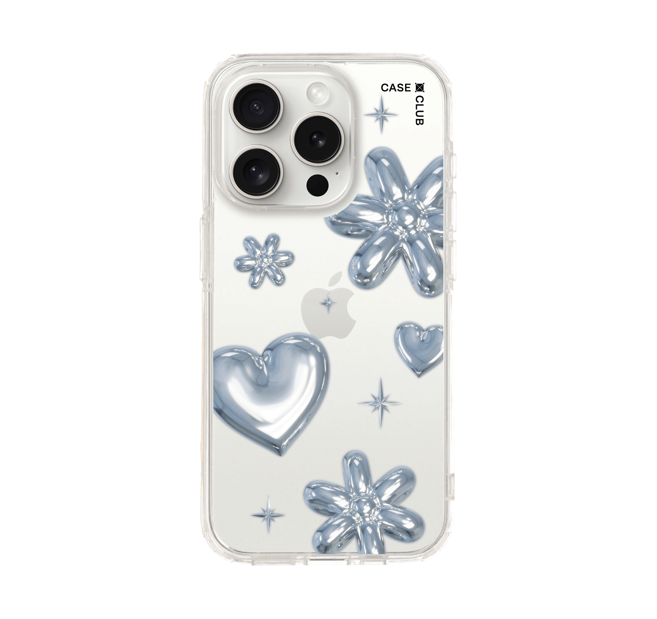 เคสใส iPhone 15 Pro ลูกโป่งดอกไม้