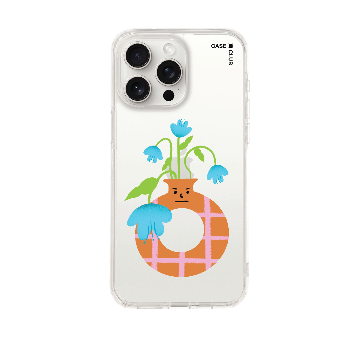 iphone 15 pro max clear case flower vase