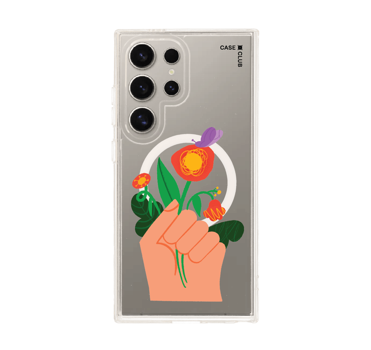เคสใส samsung s24 ultra magsafe มือถือดอกไม้