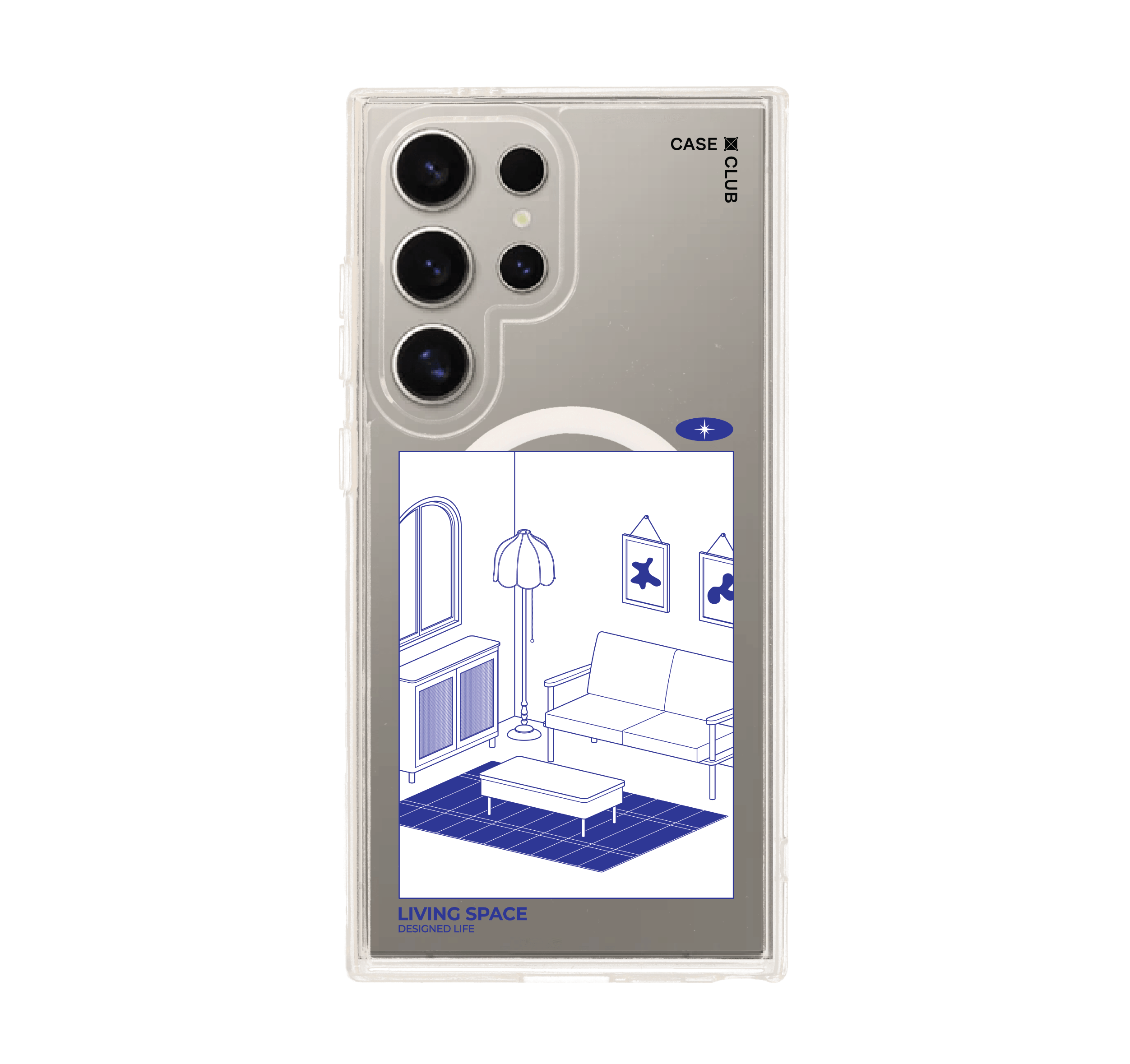 samsung galaxy s24 ultra clear magsafe living room