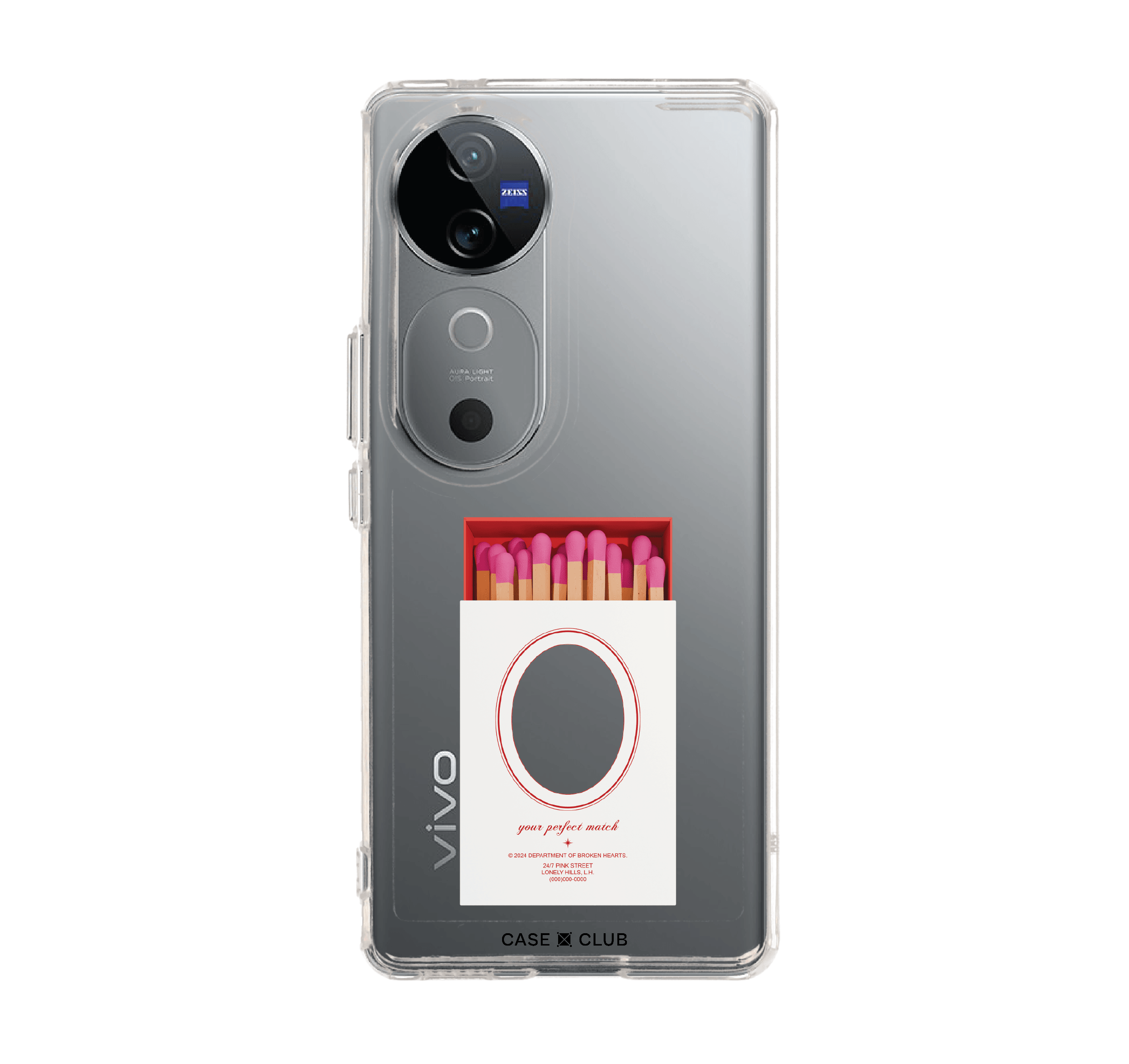 เคสใส vivo v40 5g กล่องไม้ขีด