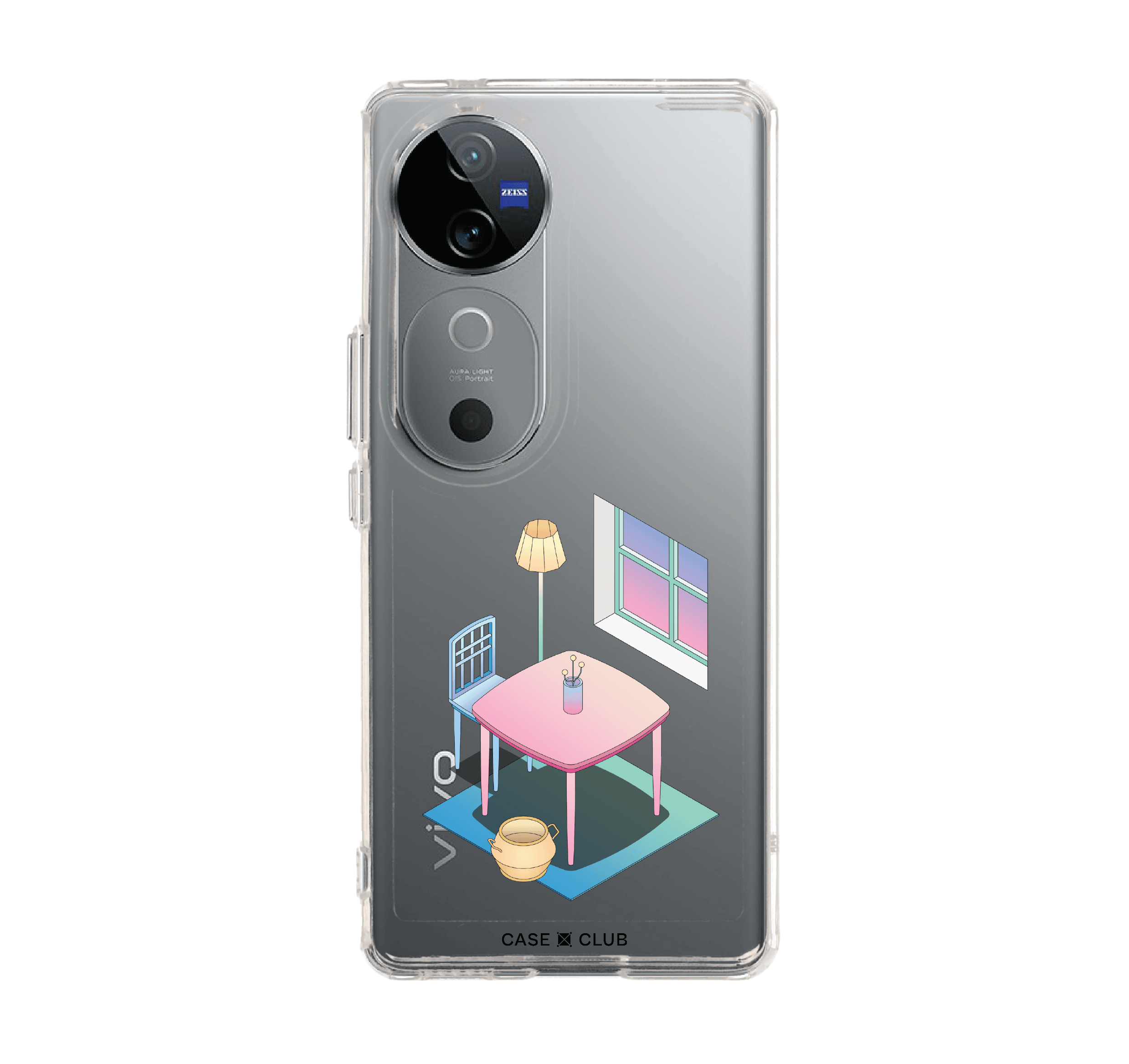 เคสใส vivo v40 5g ห้องนั่งเล่นสีพาสเทล
