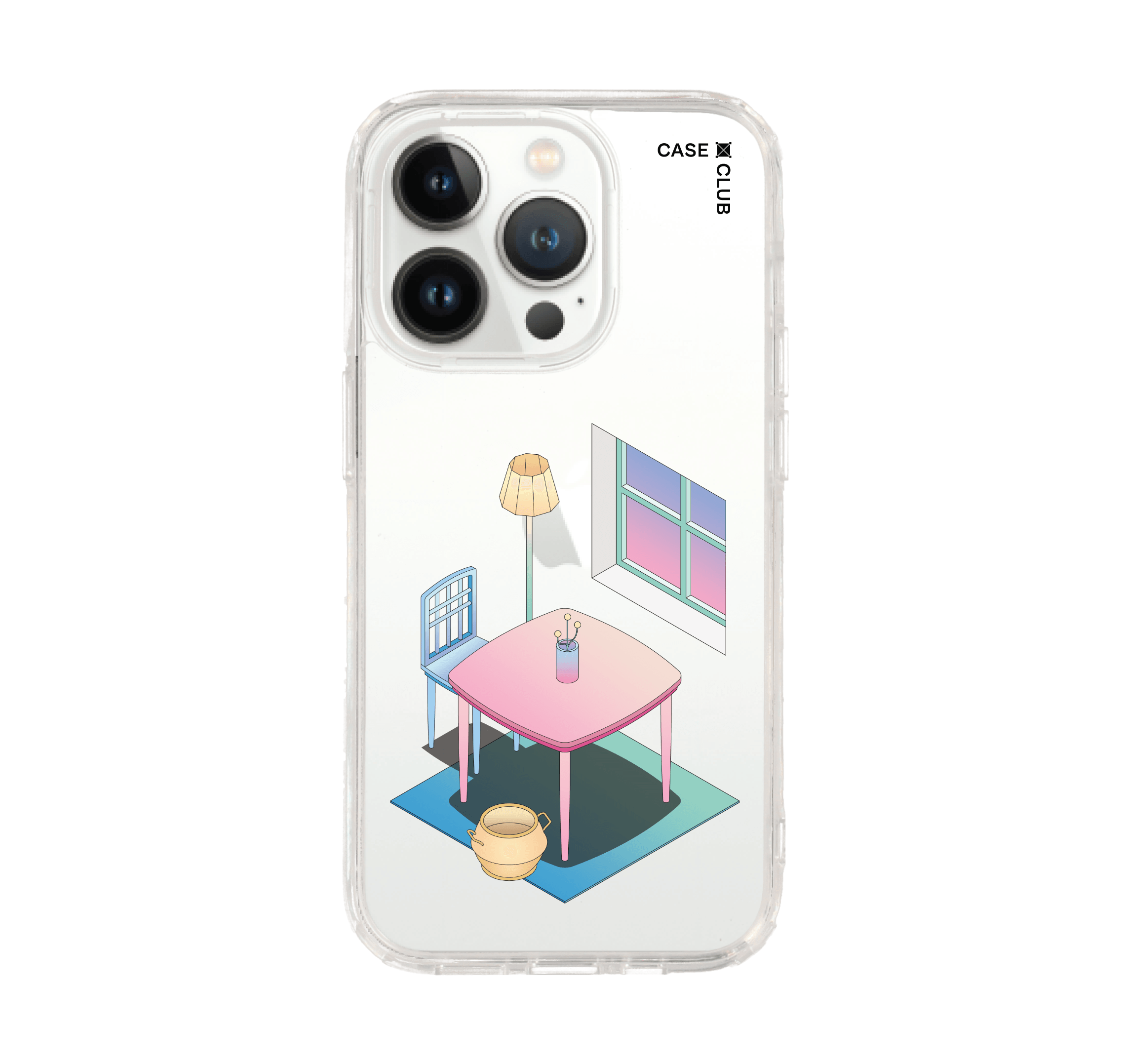 เคสใส iphone 14 pro ห้องนั่งเล่นสีพาสเทล