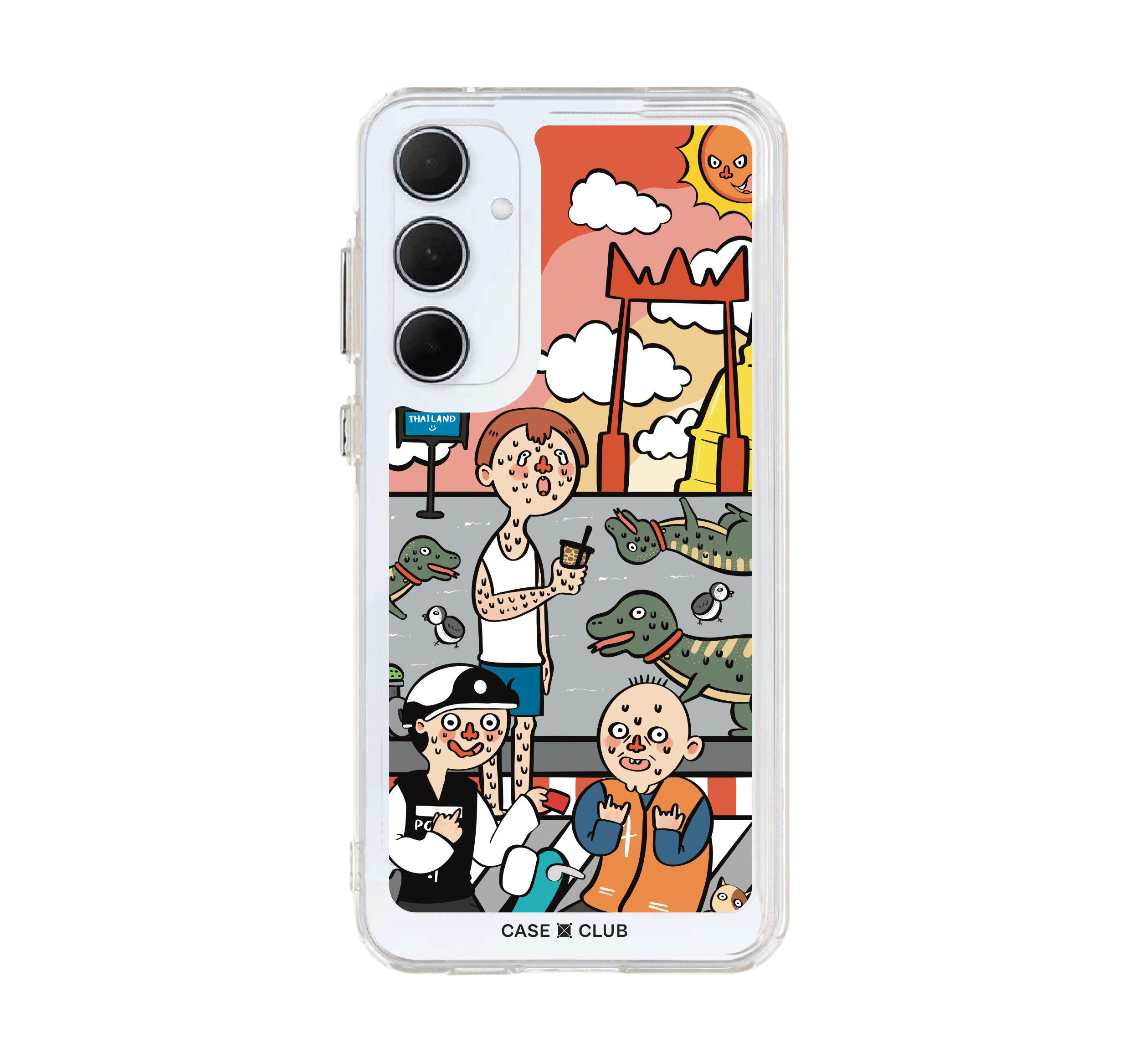 samsung galaxy a55 clear case thai parody