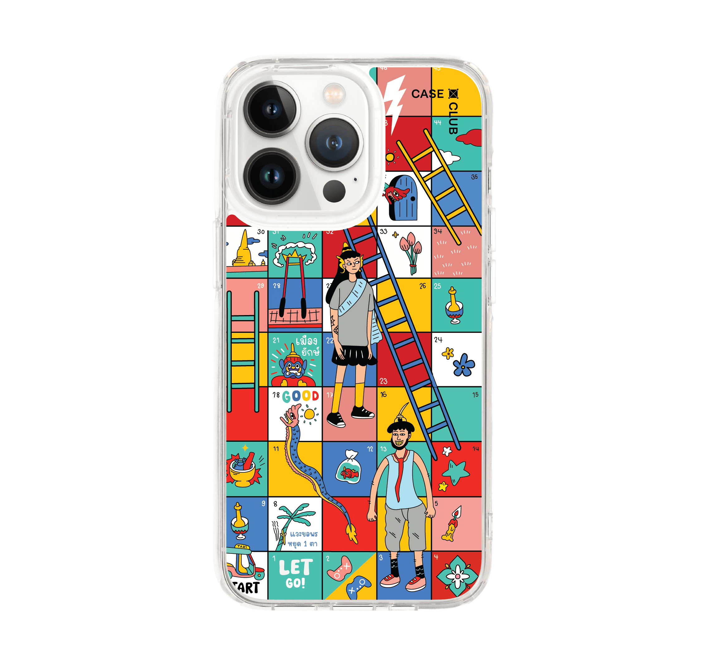 เคสใส iphone 13 pro งูและบันไดไทย