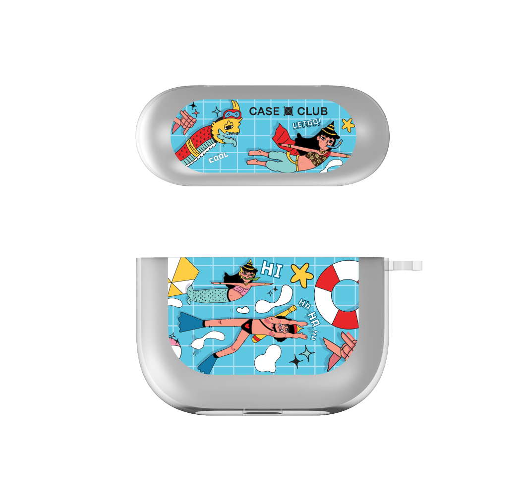 airpods 4 clear case thai swimming