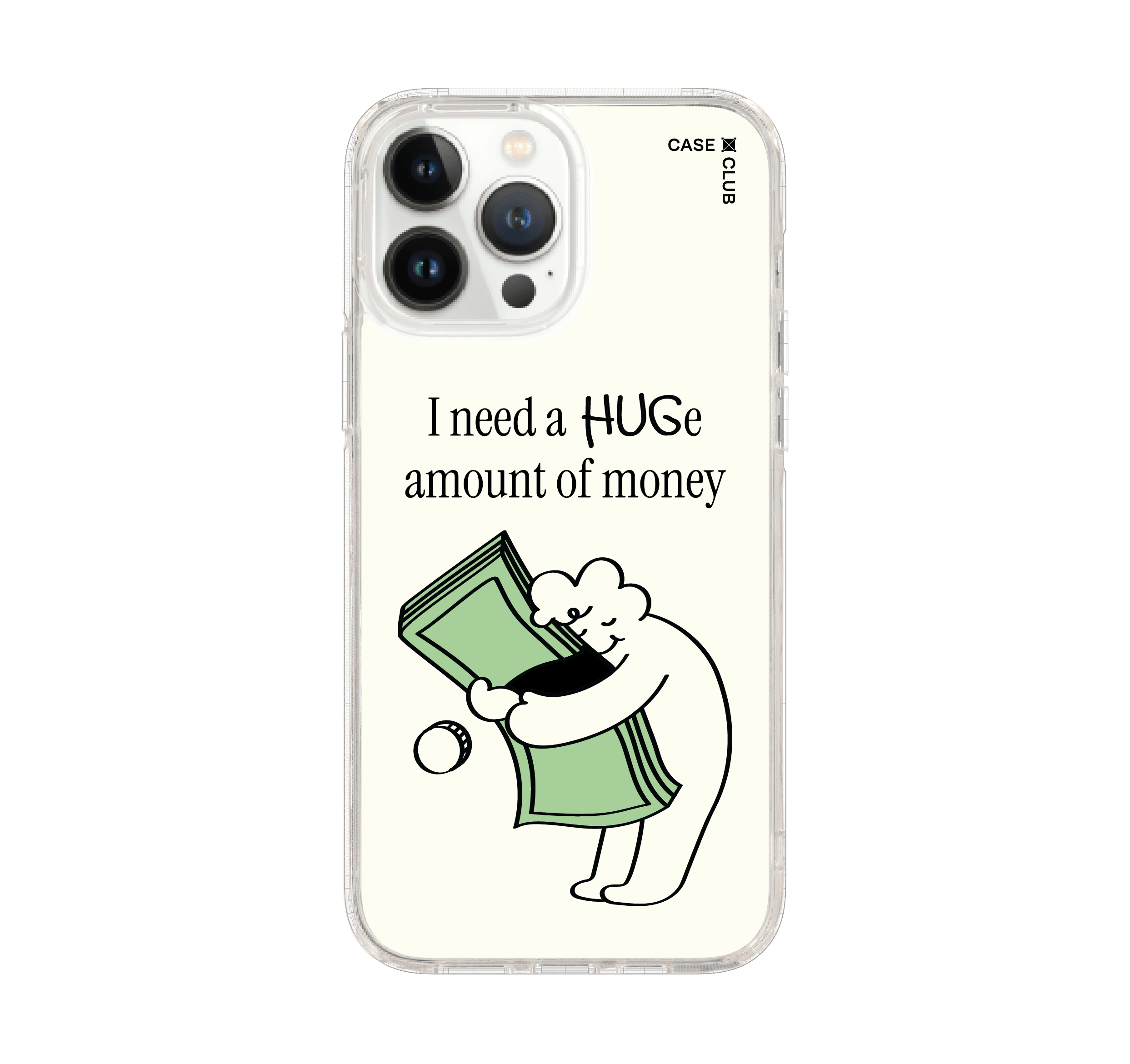 เคสใส iPhone 13 Pro Max คำคมอยากรวย