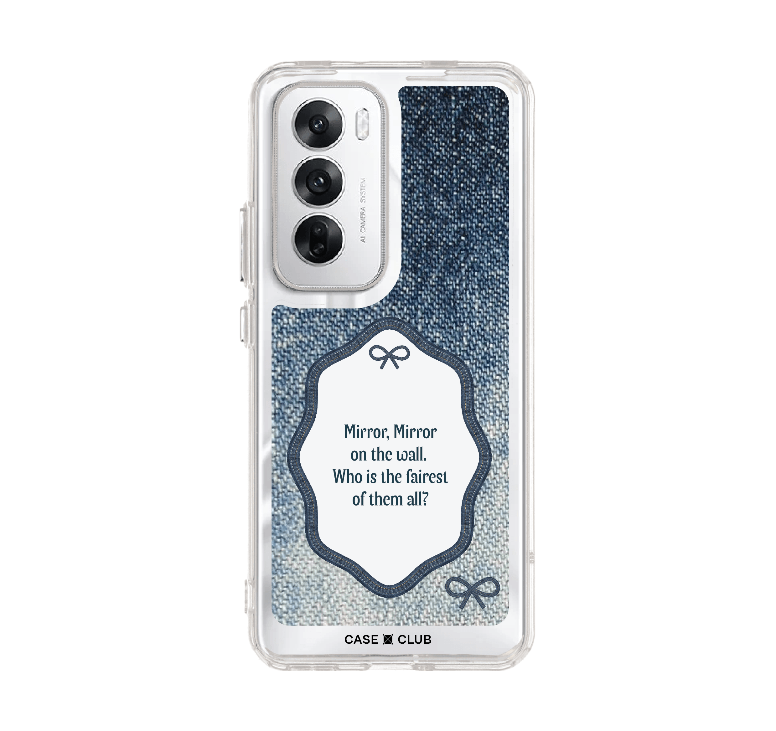 Oppo Reno 12 Clear Case Mirror Quotes