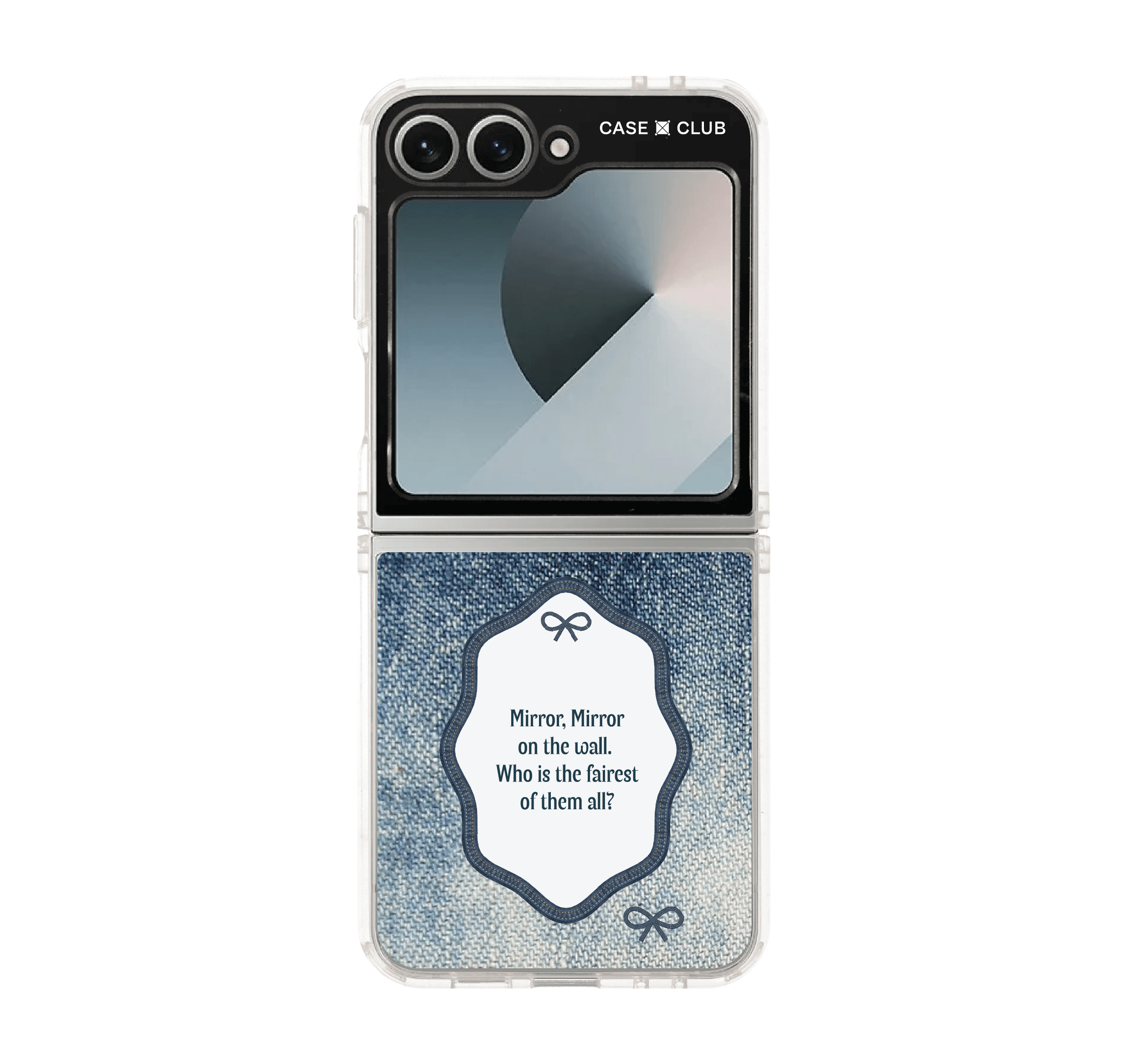 samsung galaxy z flip 6 clear case mirror quotes